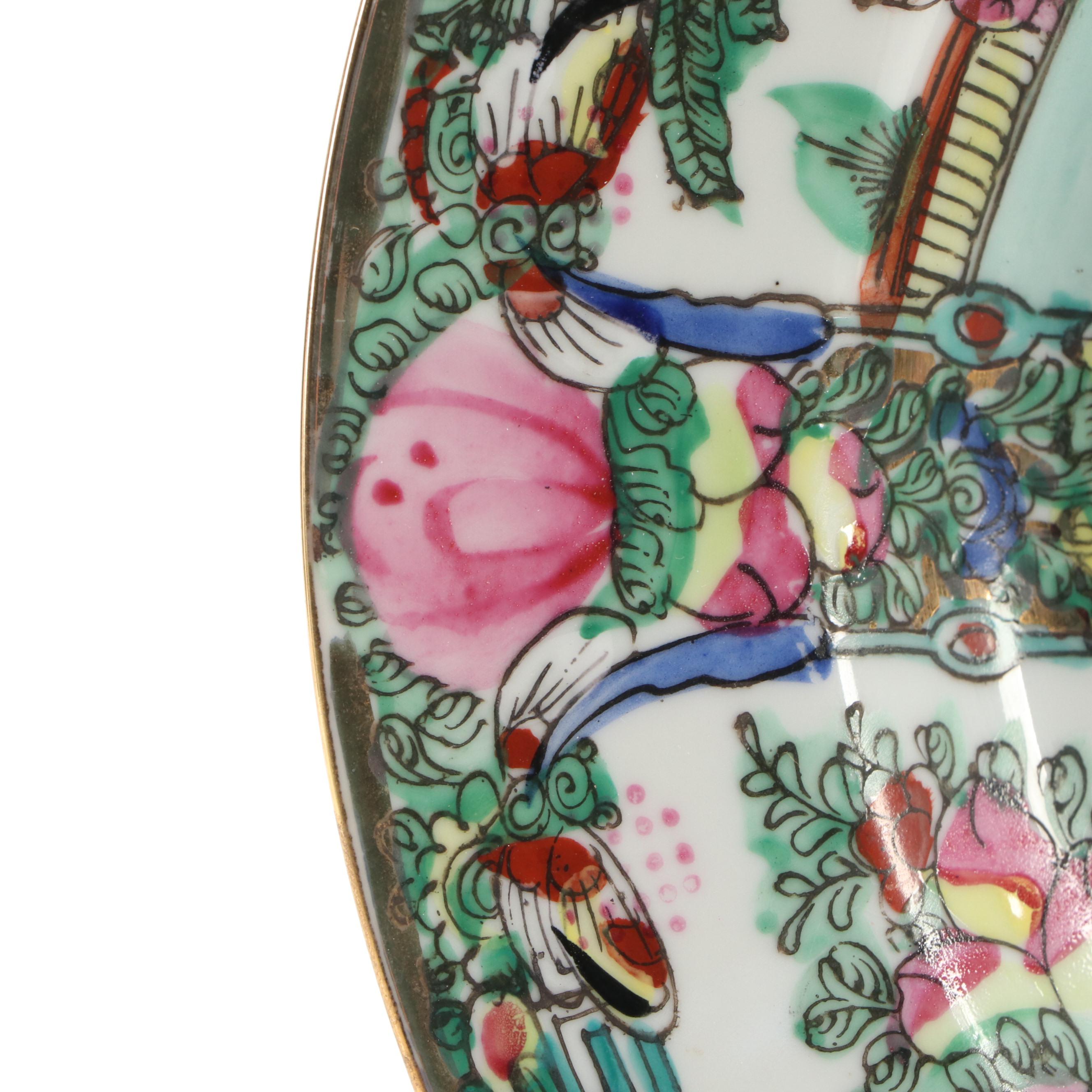 Japanese A.C.F. Hand-Painted Porcelain Ware Canton Style Bowl