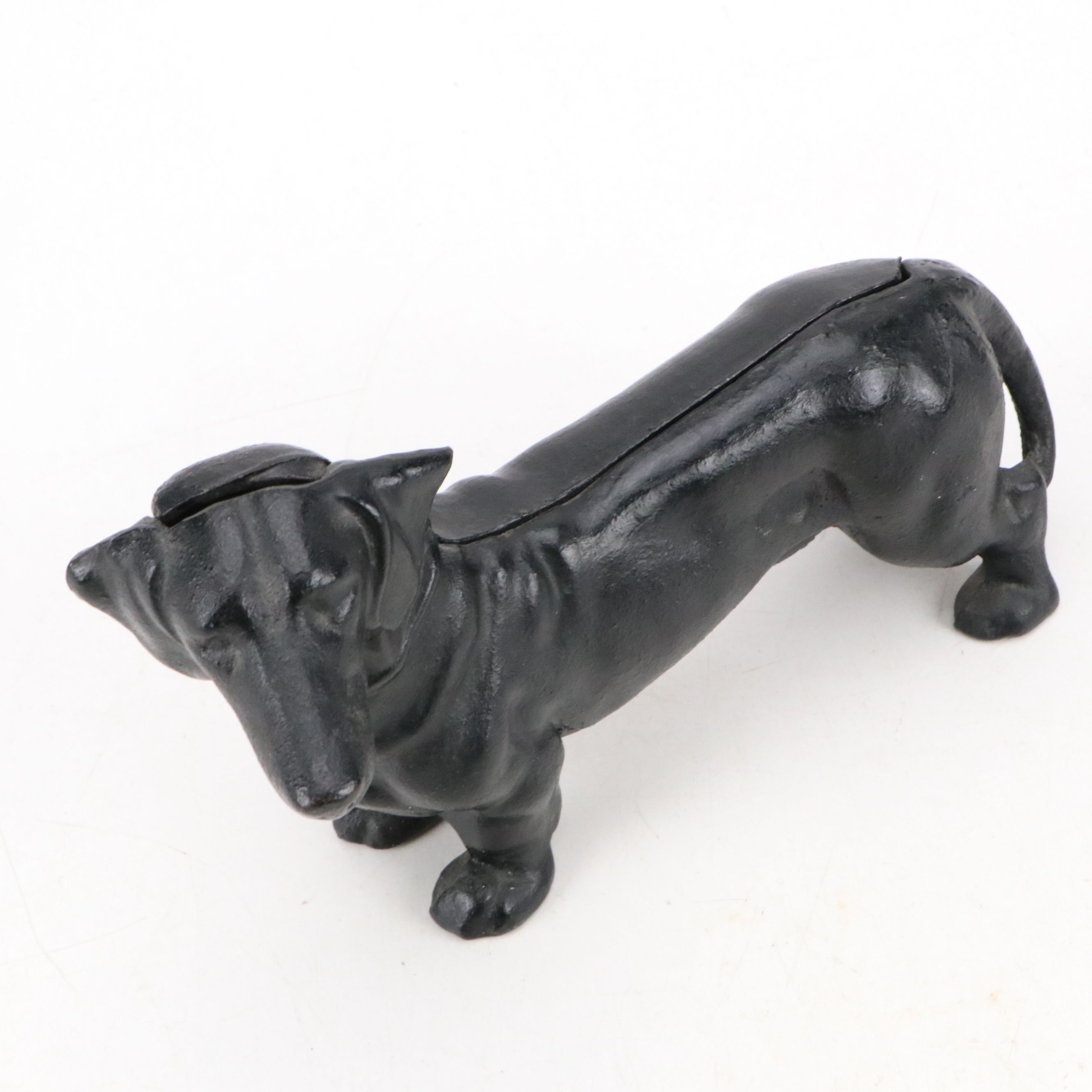 Cast Iron Dachshund Dog Coin Bank