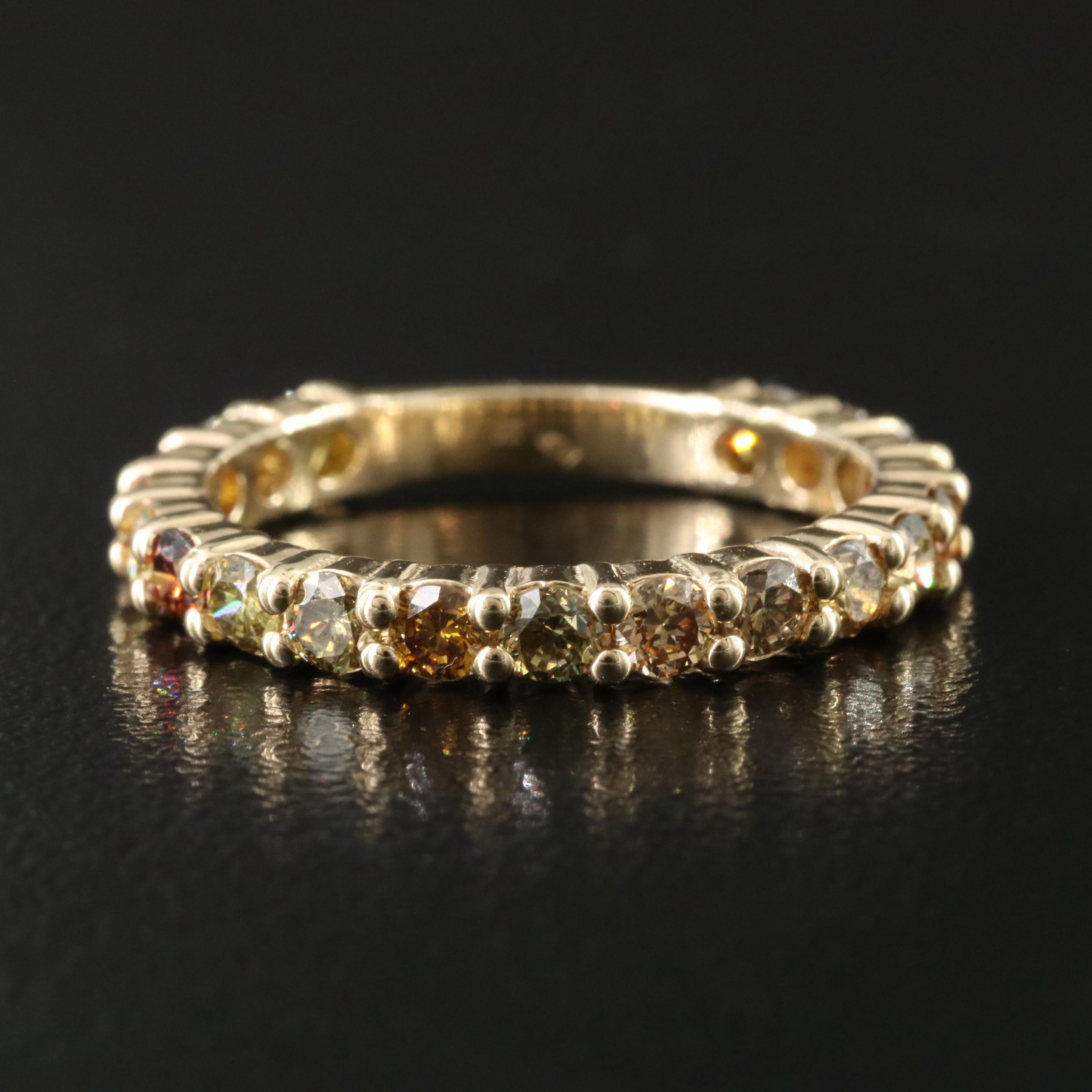 14K 1.24 CTW Fancy Diamond Band