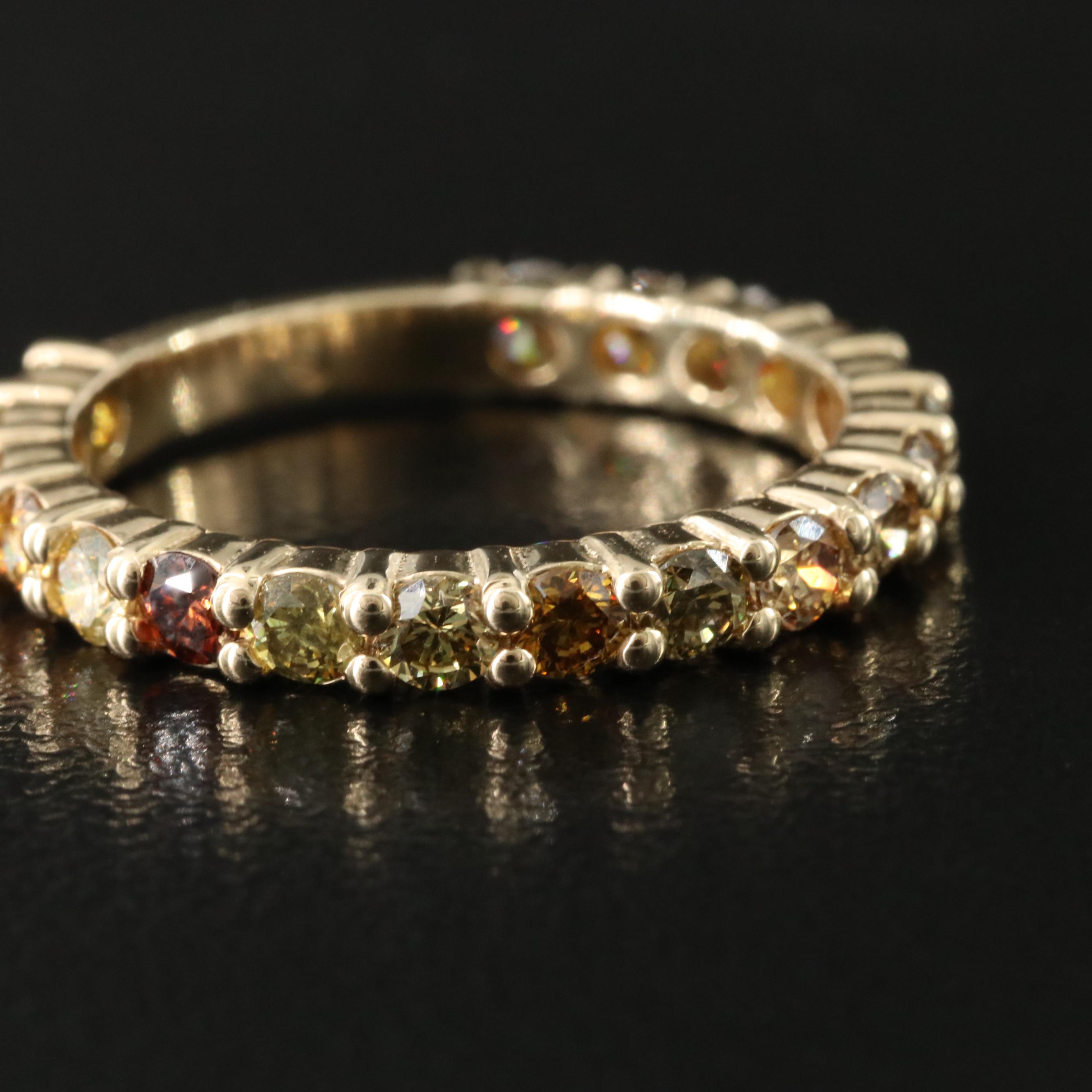 14K 1.24 CTW Fancy Diamond Band