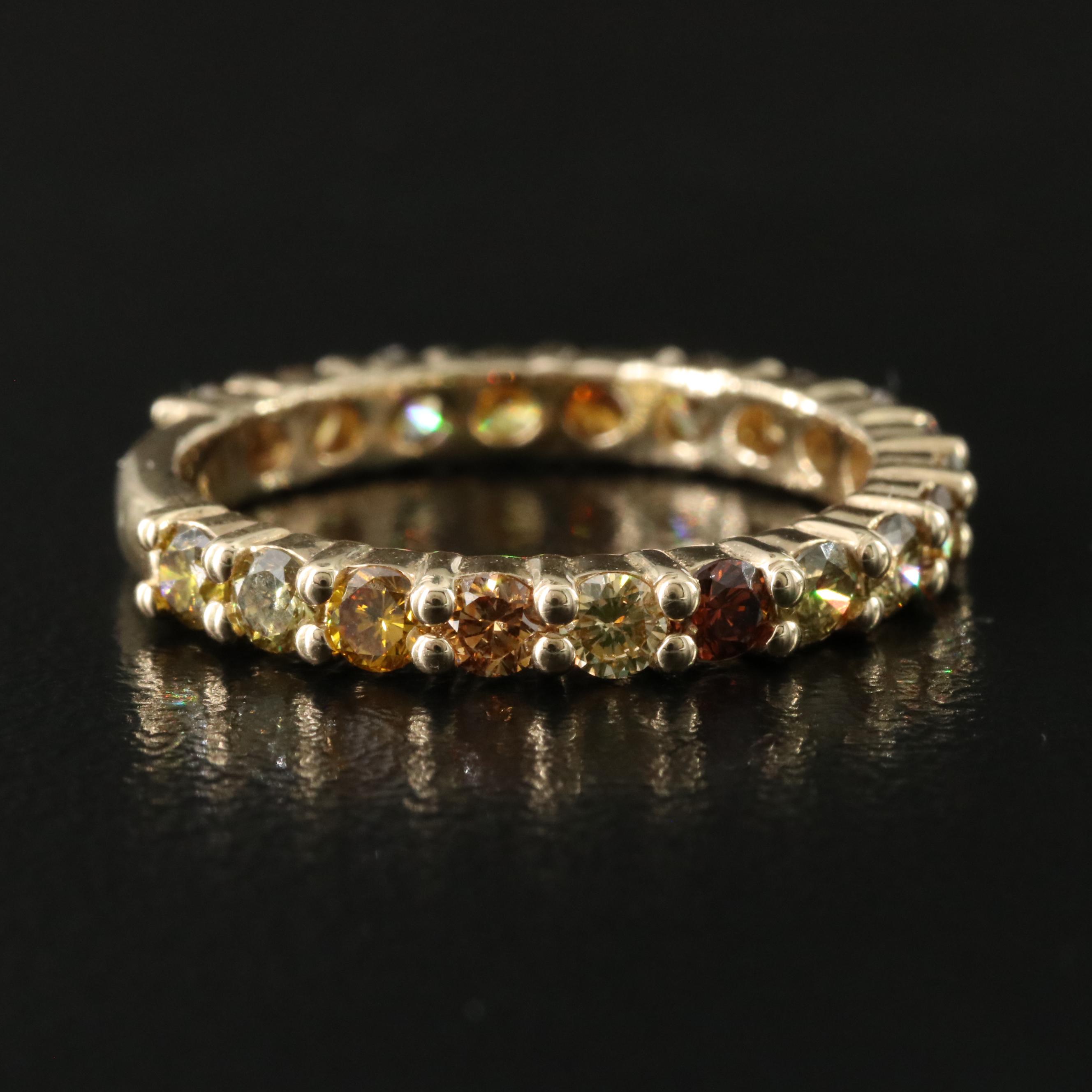 14K 1.24 CTW Fancy Diamond Band