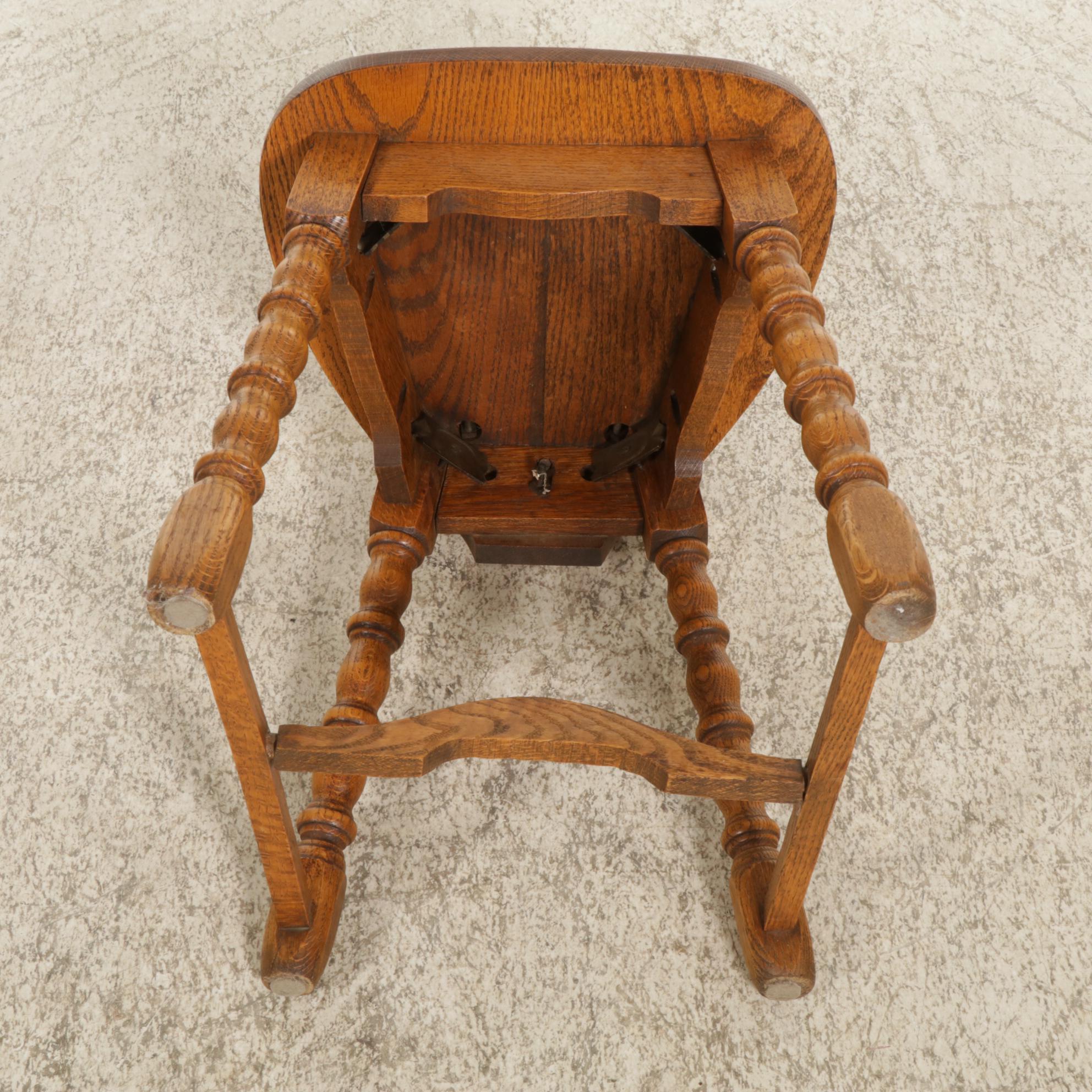 Round Maple Dining Table with Four Alpine Style Oak Side Chairs