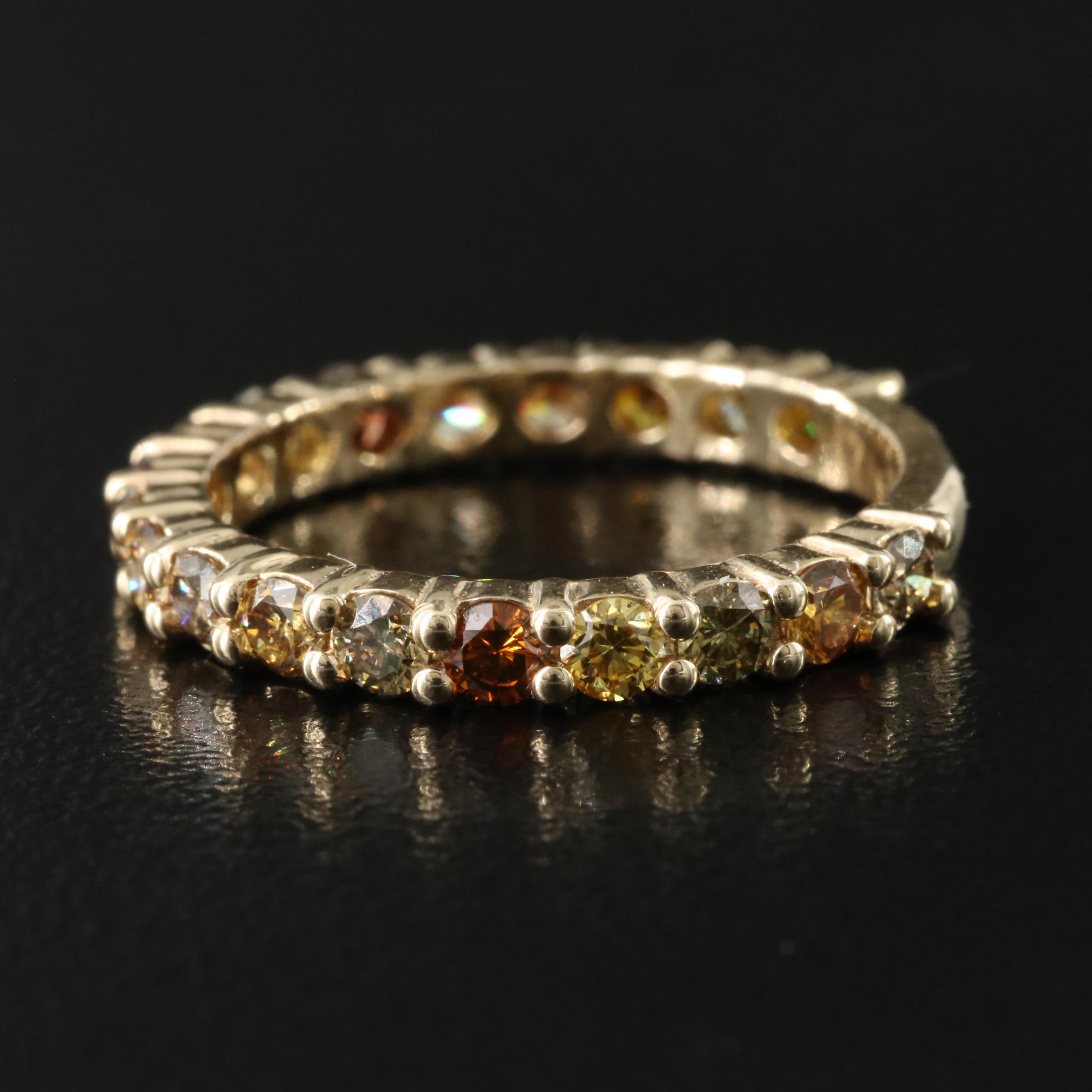 14K 1.24 CTW Fancy Diamond Band