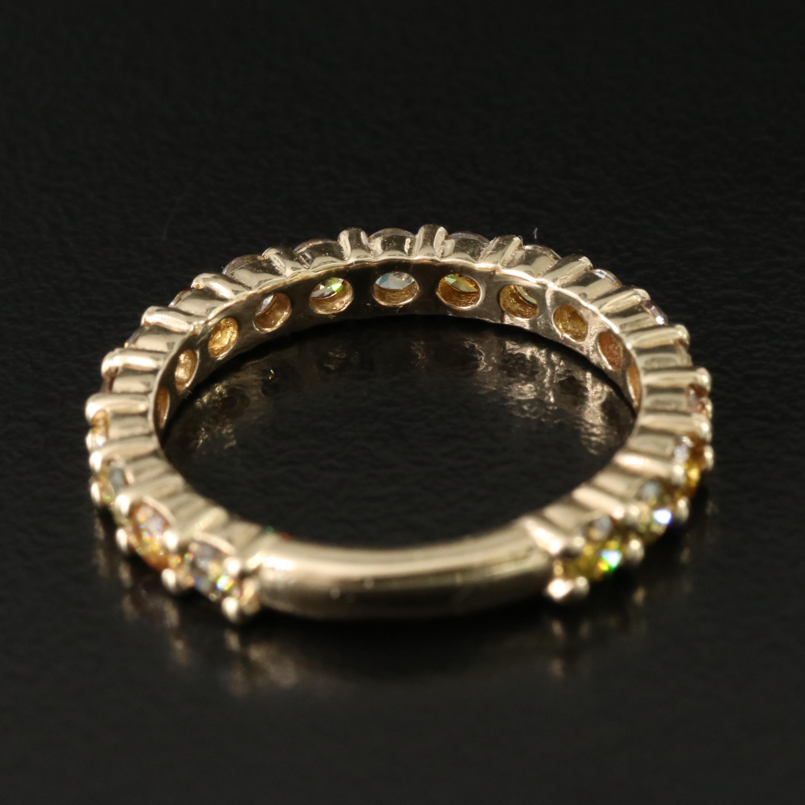 14K 1.24 CTW Fancy Diamond Band