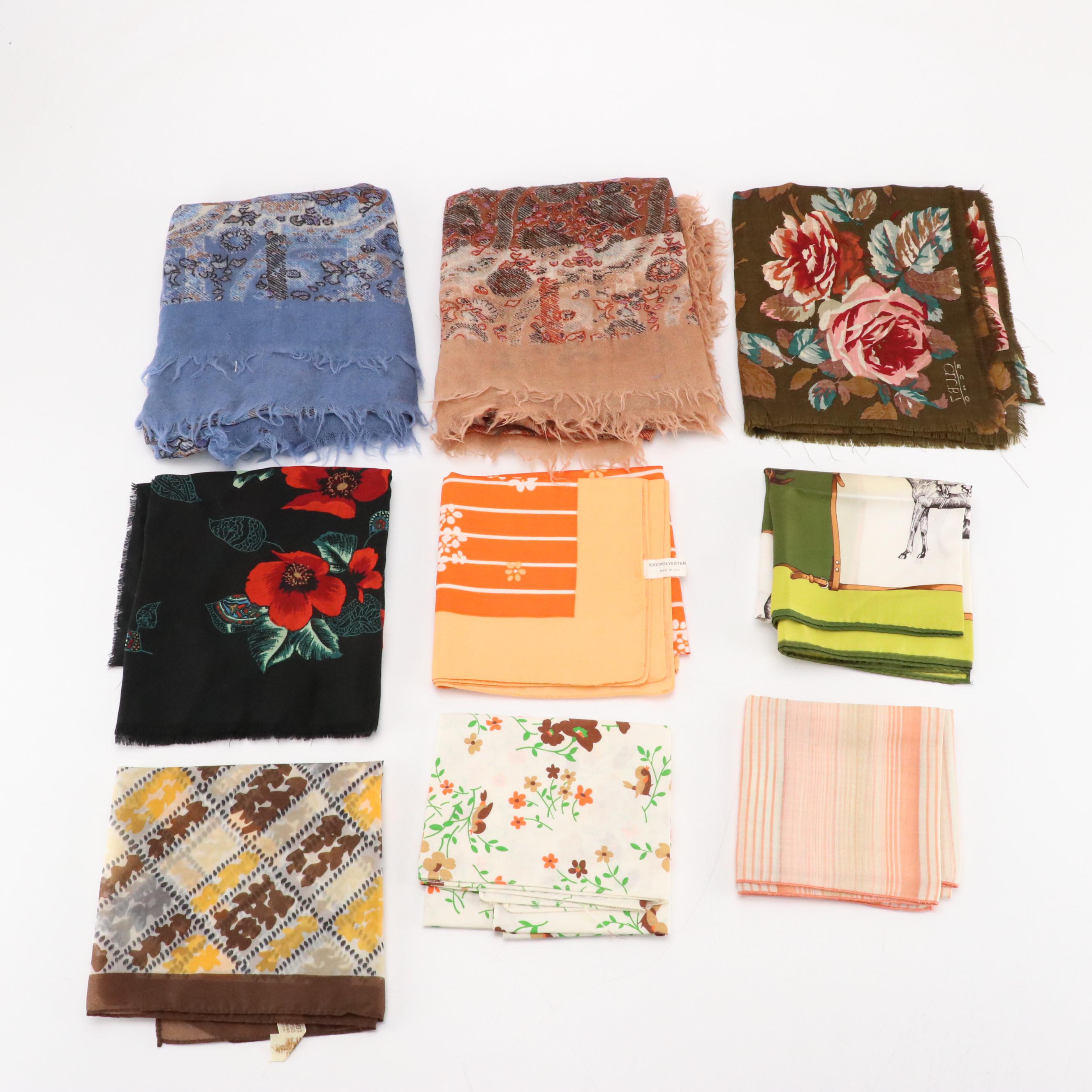 Oscar de La Renta, Echo, Vara, and More Vintage Patterned Scarves