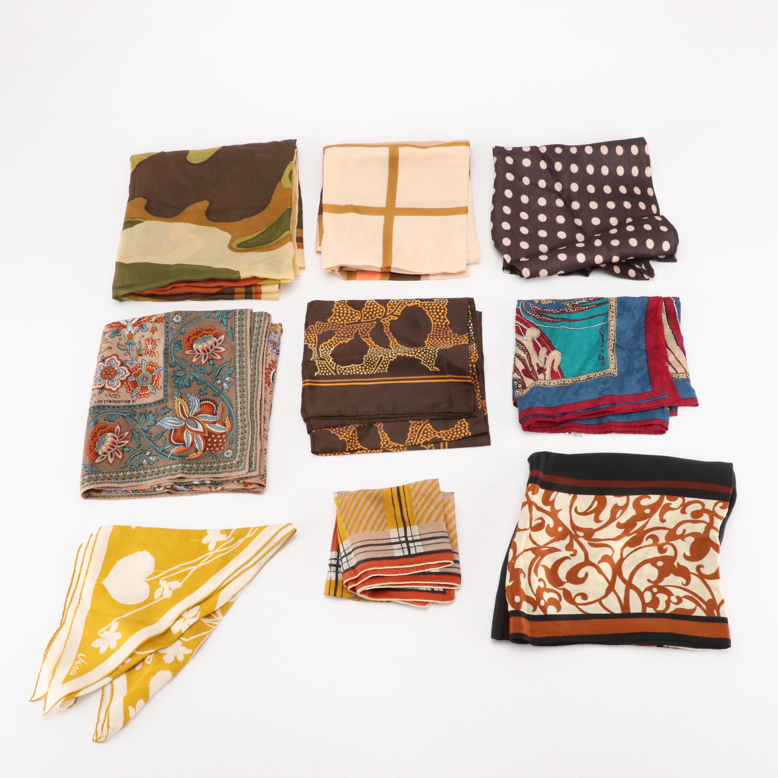 Oscar de La Renta, Echo, Vara, and More Vintage Patterned Scarves