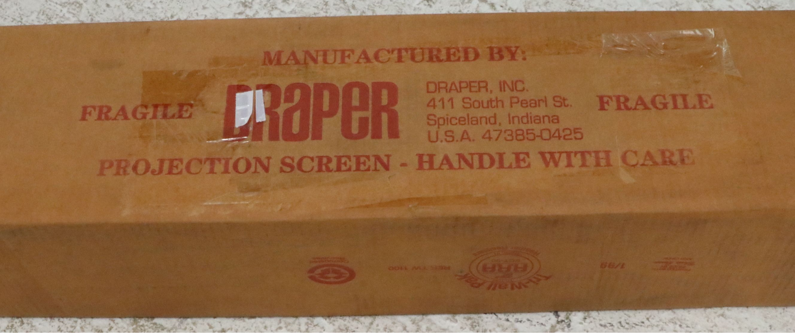 Draper Access Series E Ceiling Recess Housed Electronic Projector Screen, Remote