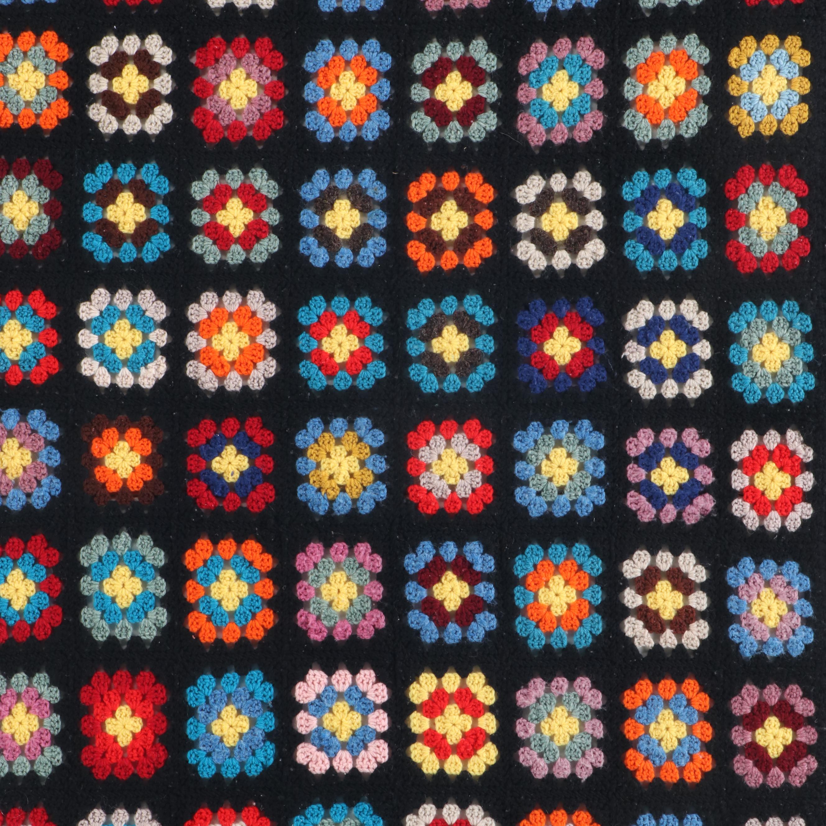 Handmade Granny Square Crochet Blanket