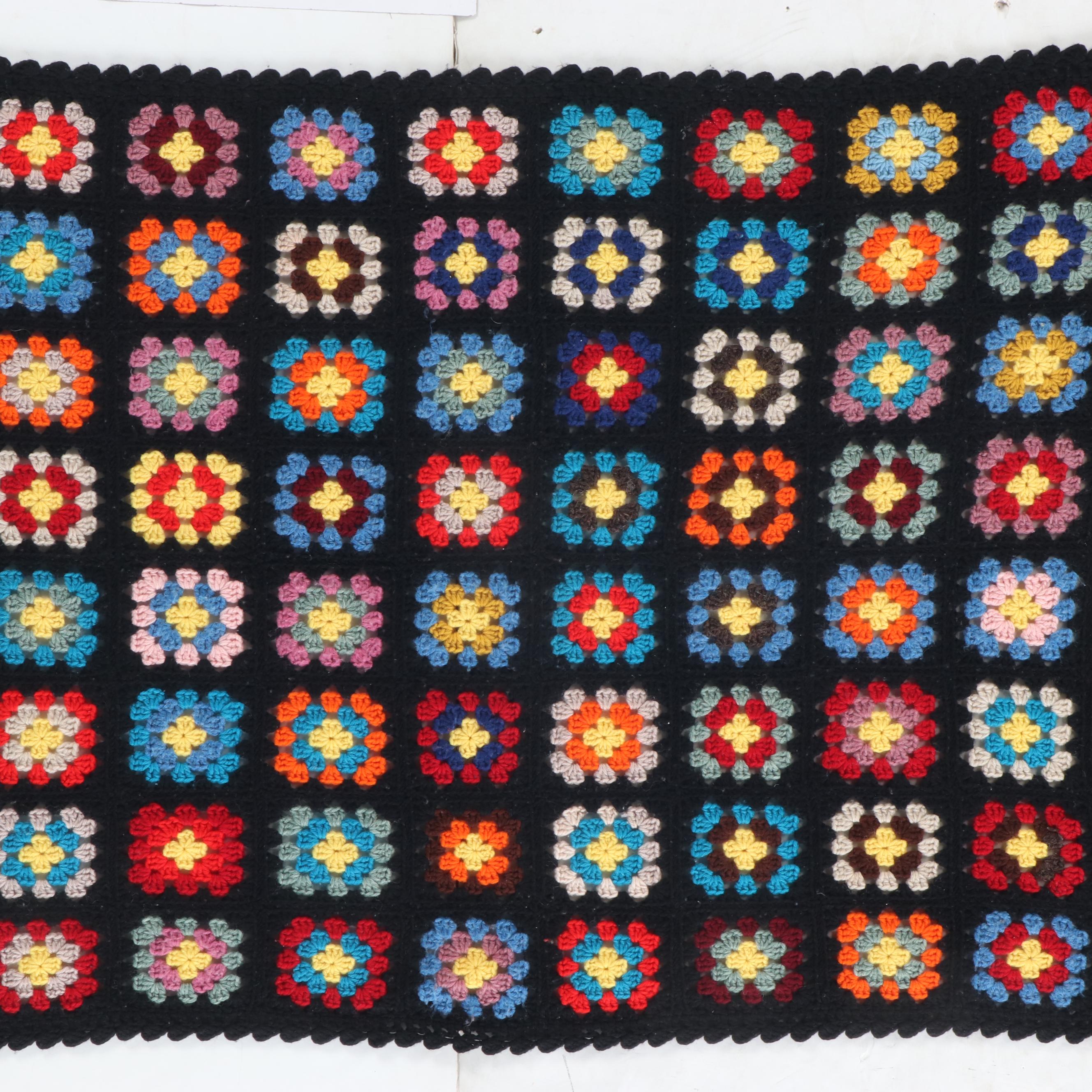 Handmade Granny Square Crochet Blanket