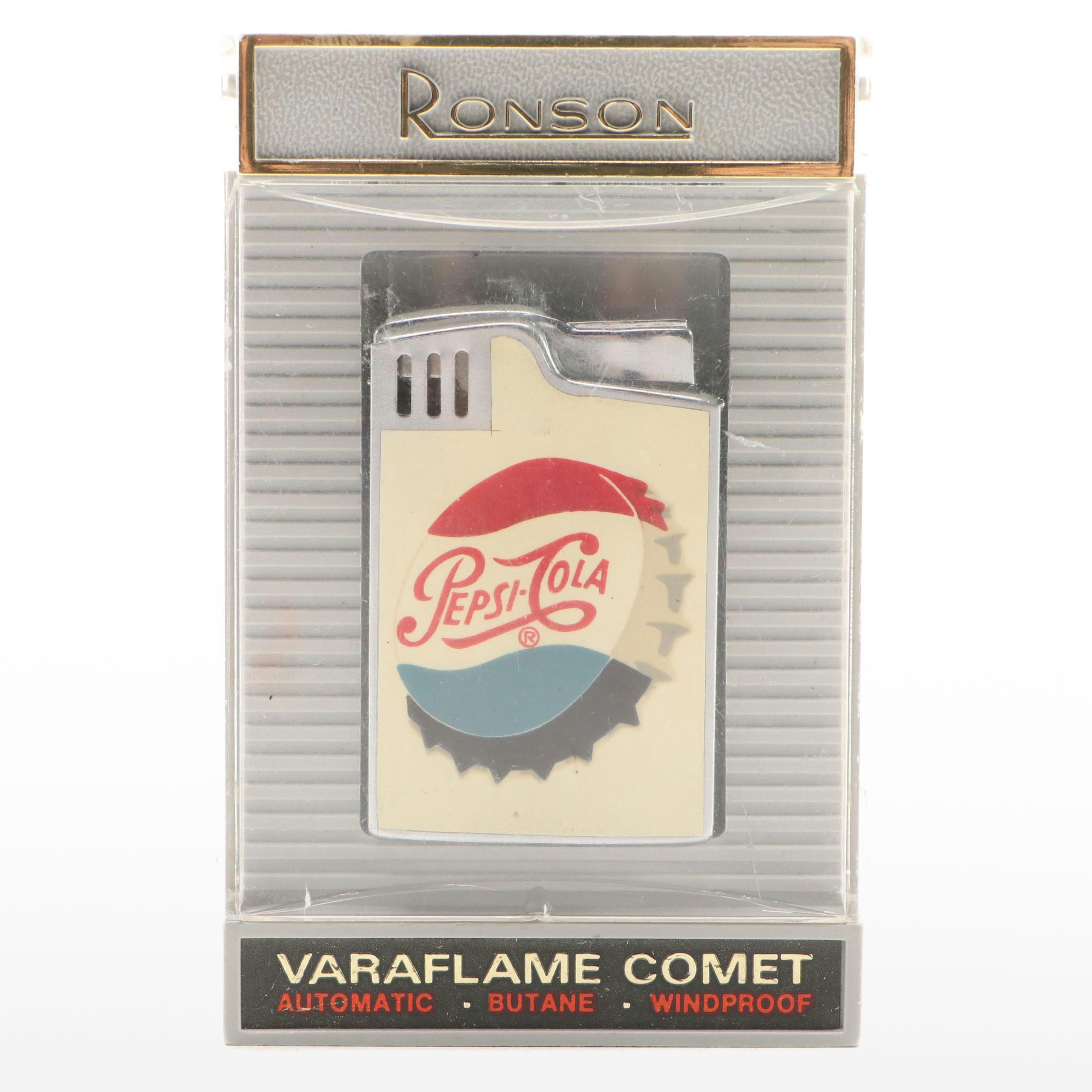 Ronson for Pepsi-Cola Varaflame Comet Musical Lighter, Mid-20th Century