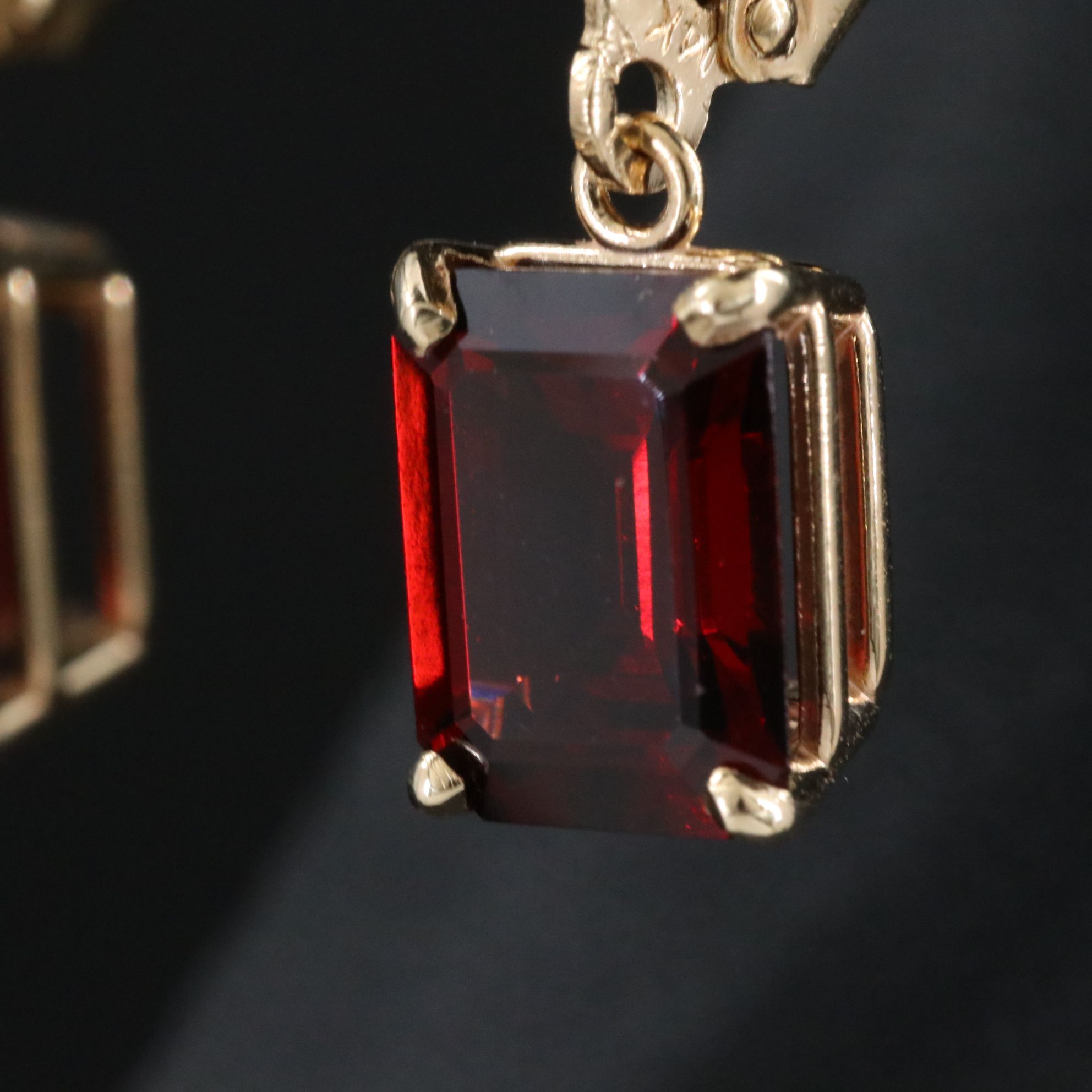 14K Garnet Earrings
