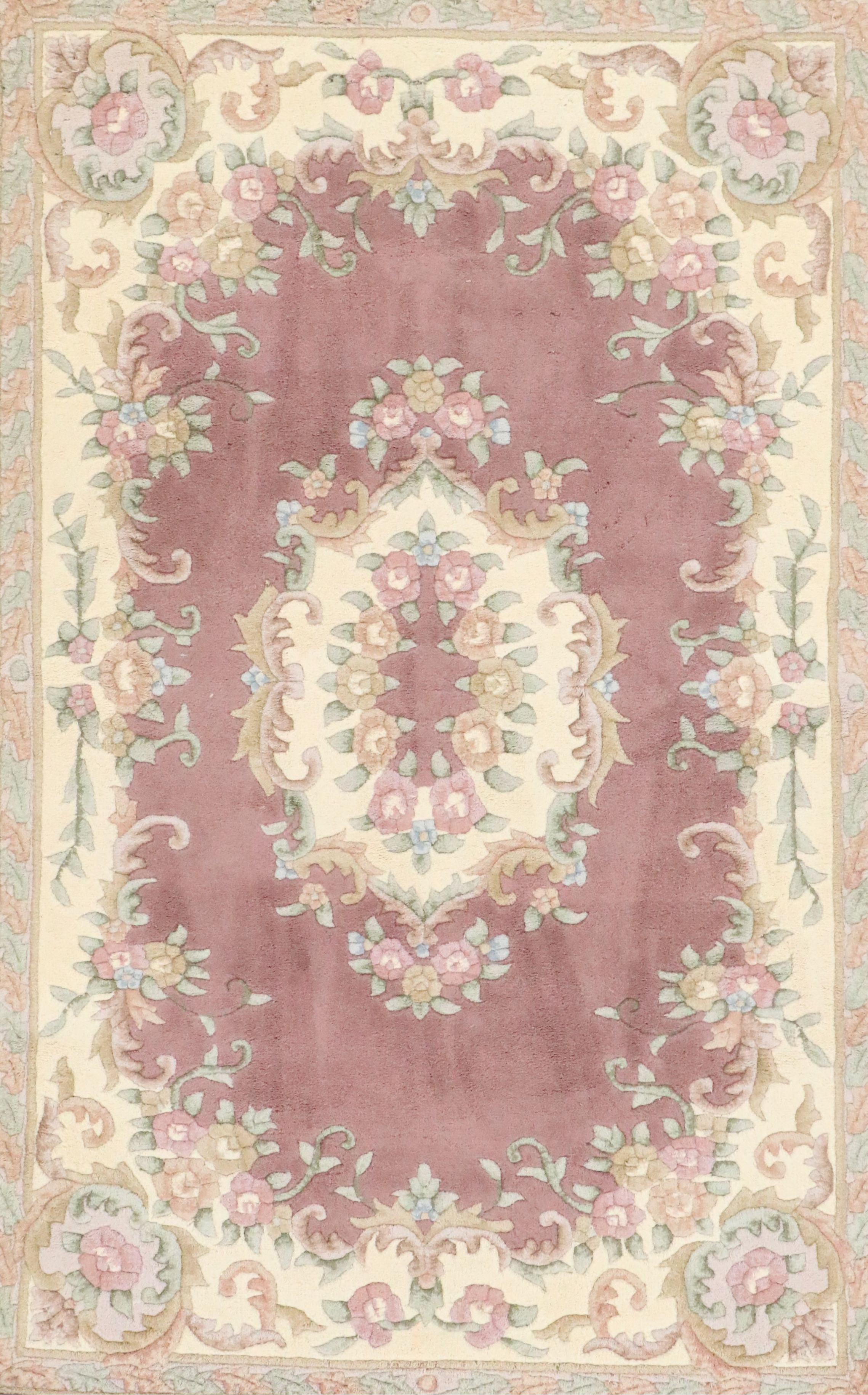 5'3 x 8'8 Hand-Knotted Sino-French Aubusson Area Rug