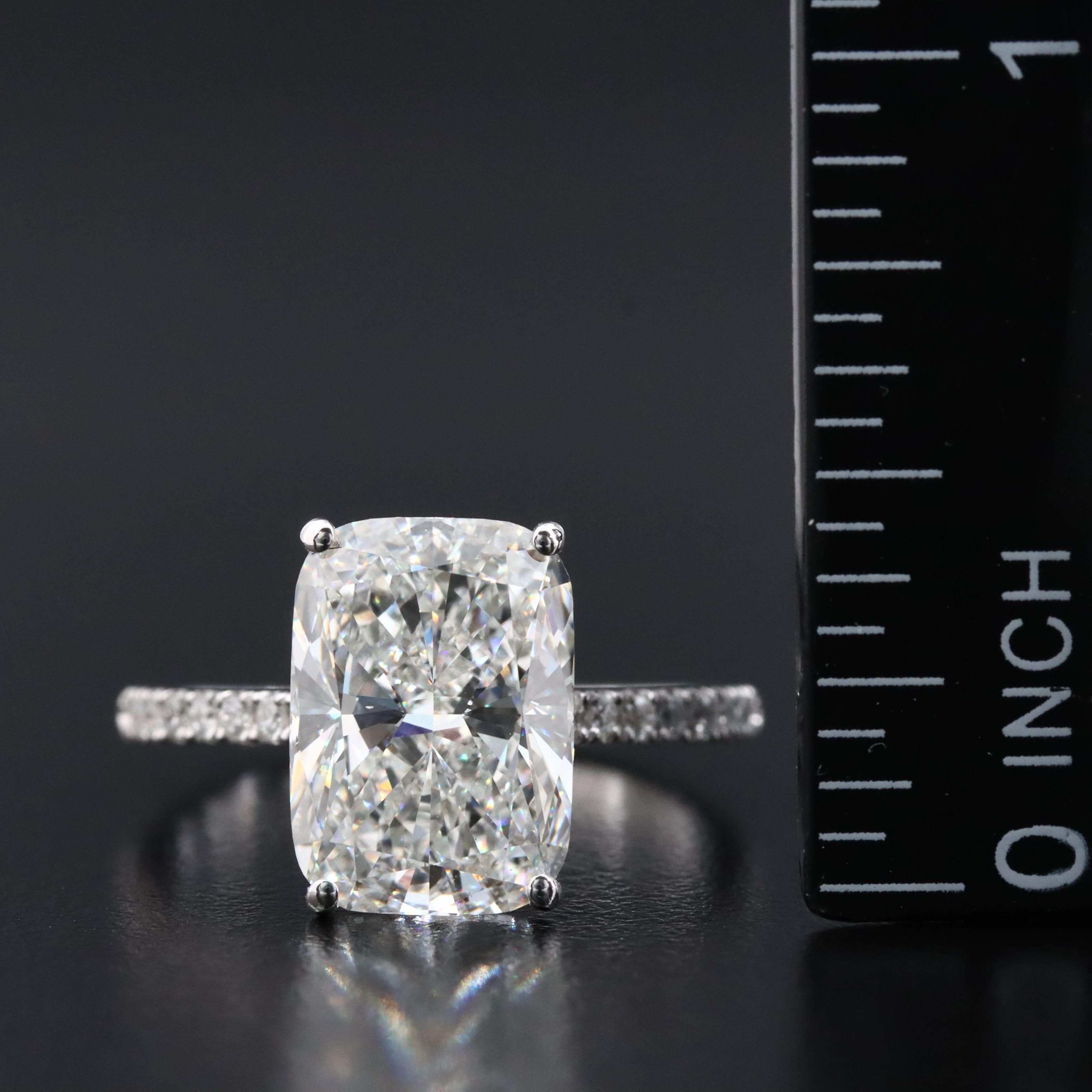 18K 5.28 CTW Lab Grown Diamond Ring with IGI Report