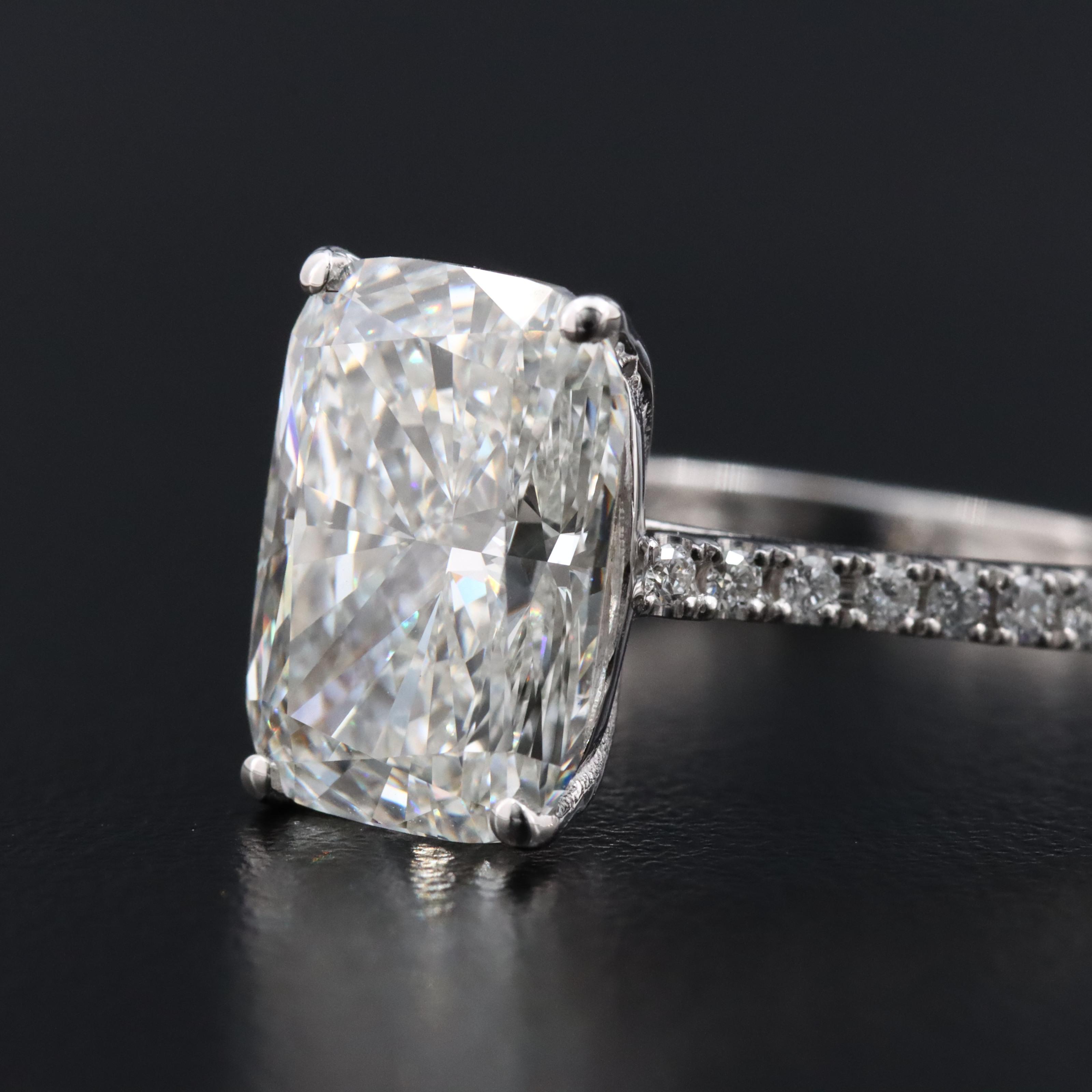 18K 5.28 CTW Lab Grown Diamond Ring with IGI Report