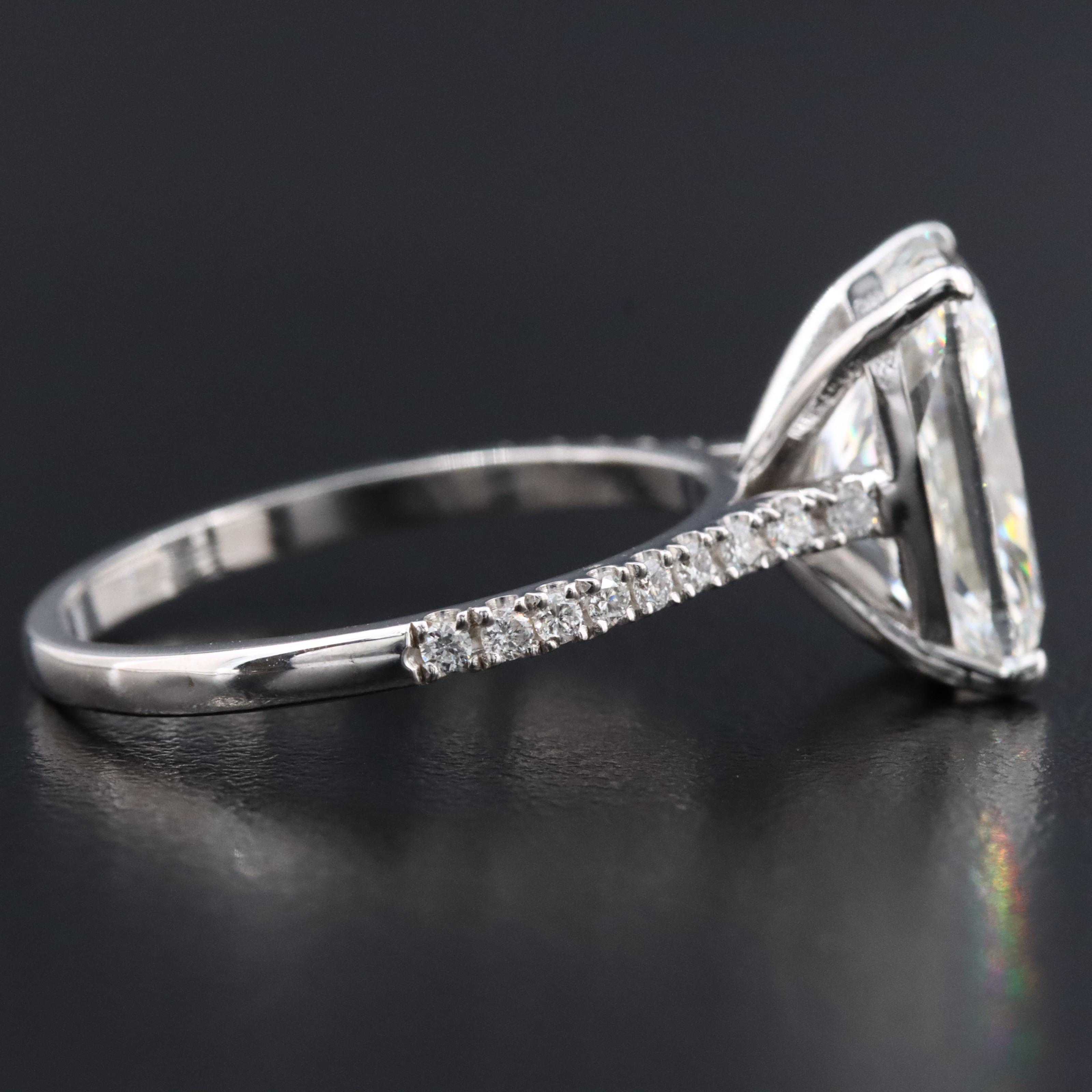 18K 5.28 CTW Lab Grown Diamond Ring with IGI Report