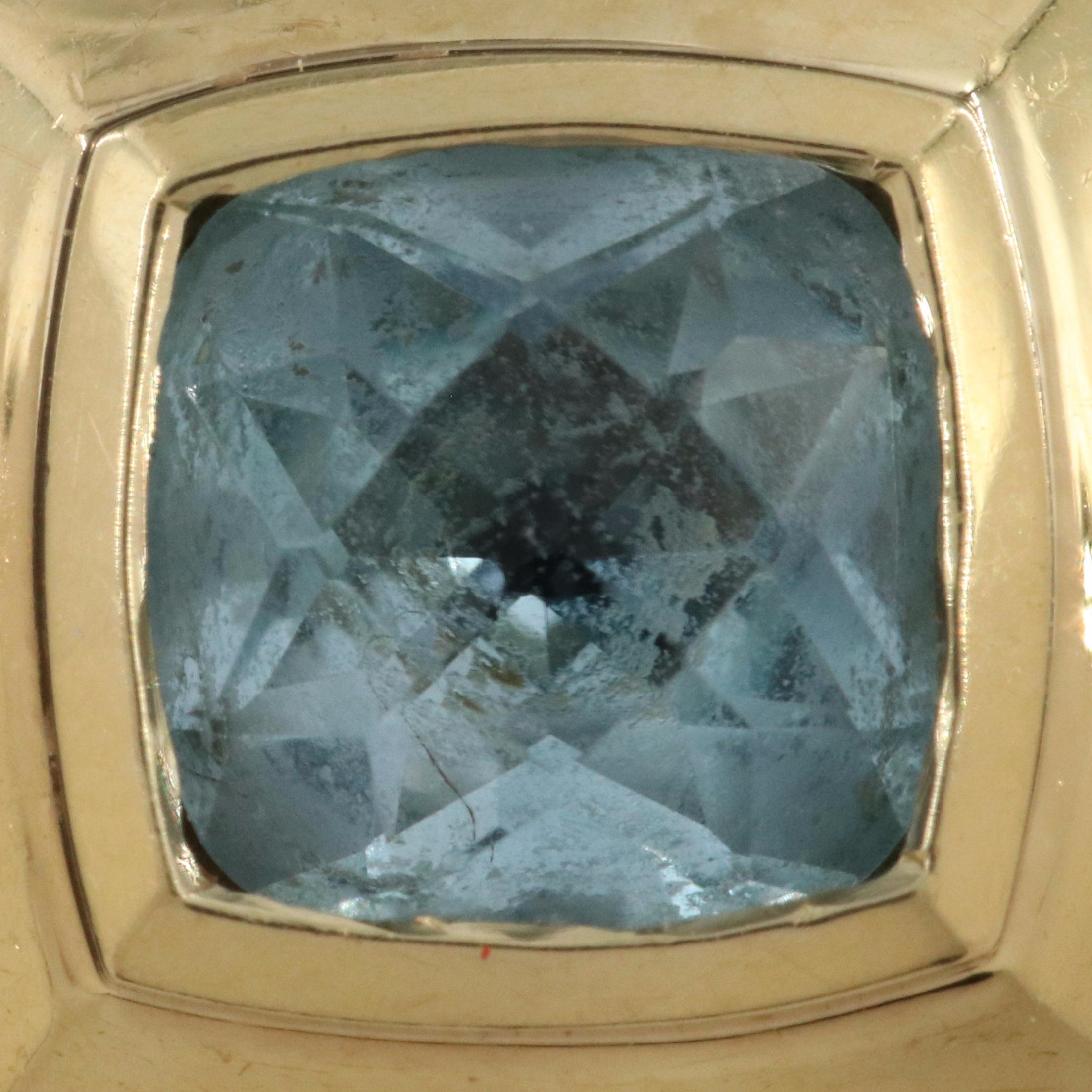 David Yurman Albion Sterling, 18K and Blue Topaz Stud Earrings