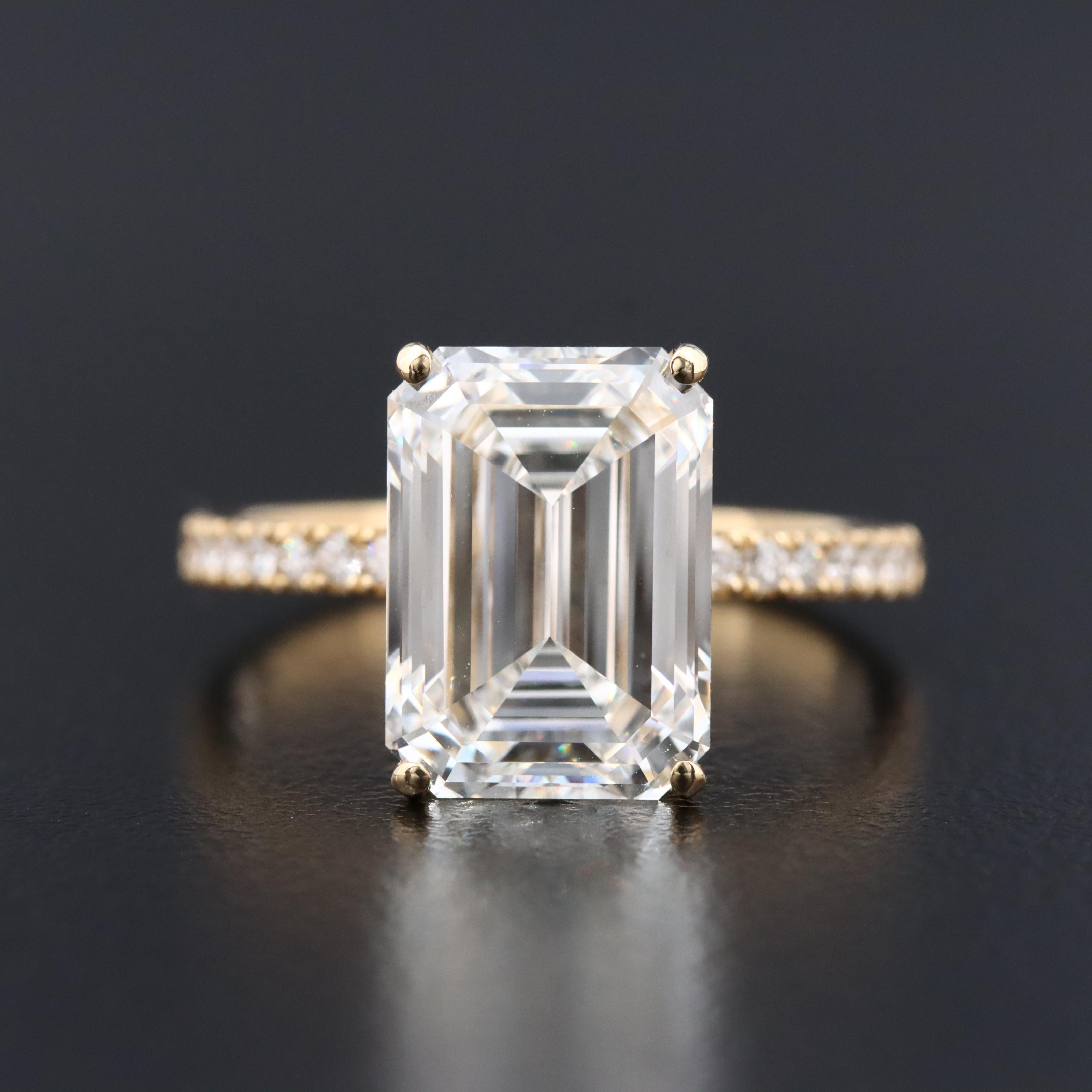 18K 5.29 CTW Lab Grown Diamond Ring with IGI Report