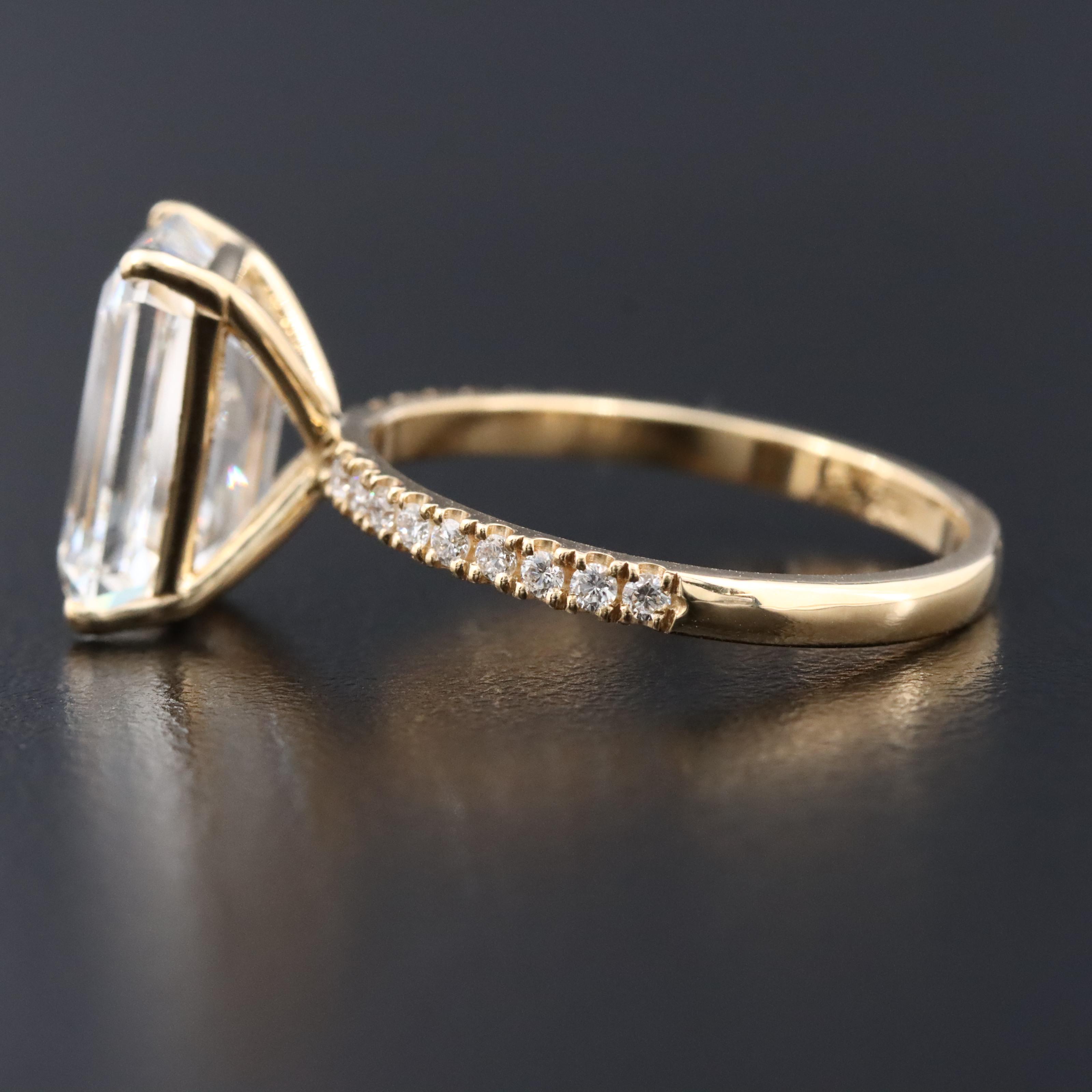 18K 5.29 CTW Lab Grown Diamond Ring with IGI Report