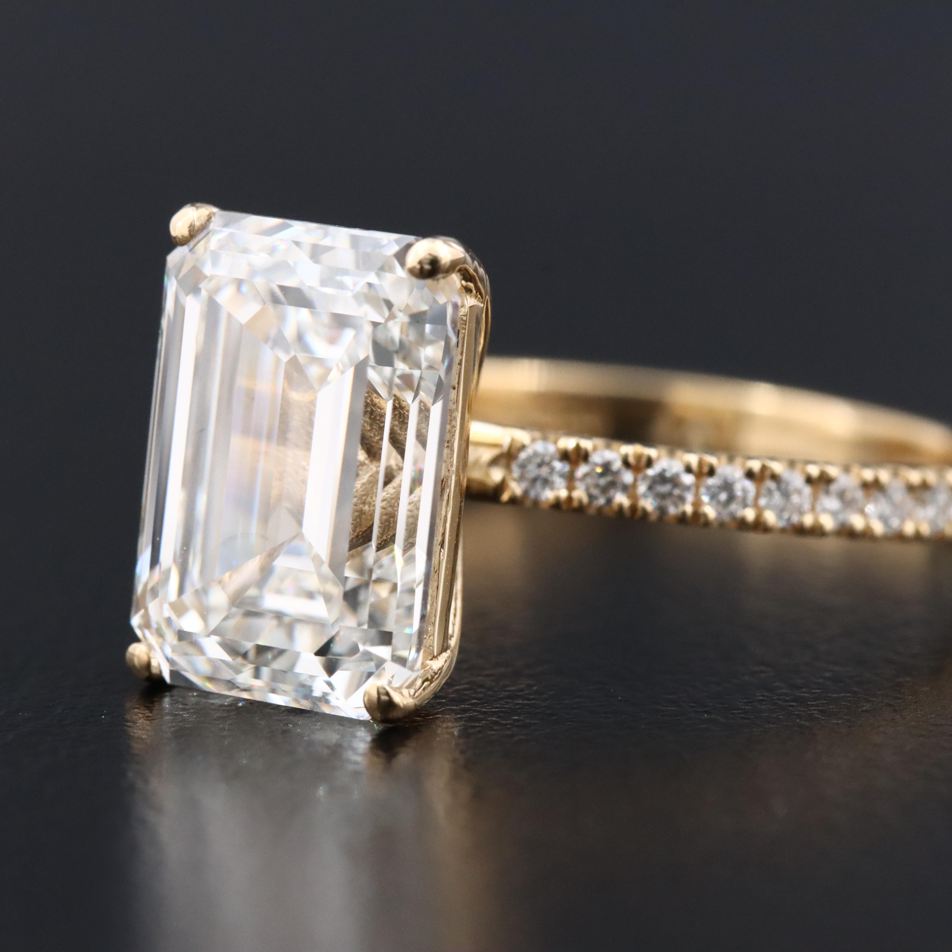 18K 5.29 CTW Lab Grown Diamond Ring with IGI Report