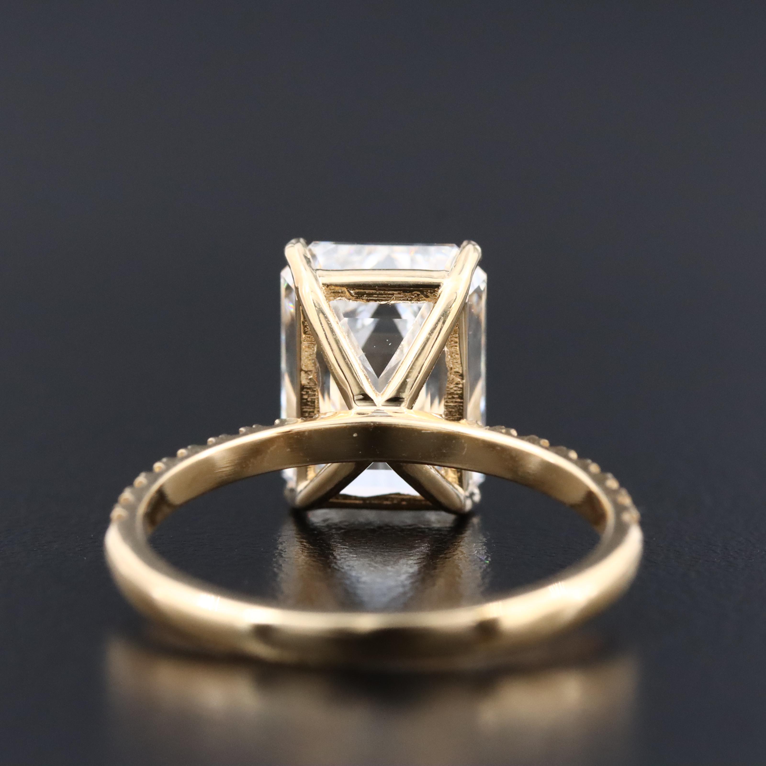 18K 5.29 CTW Lab Grown Diamond Ring with IGI Report