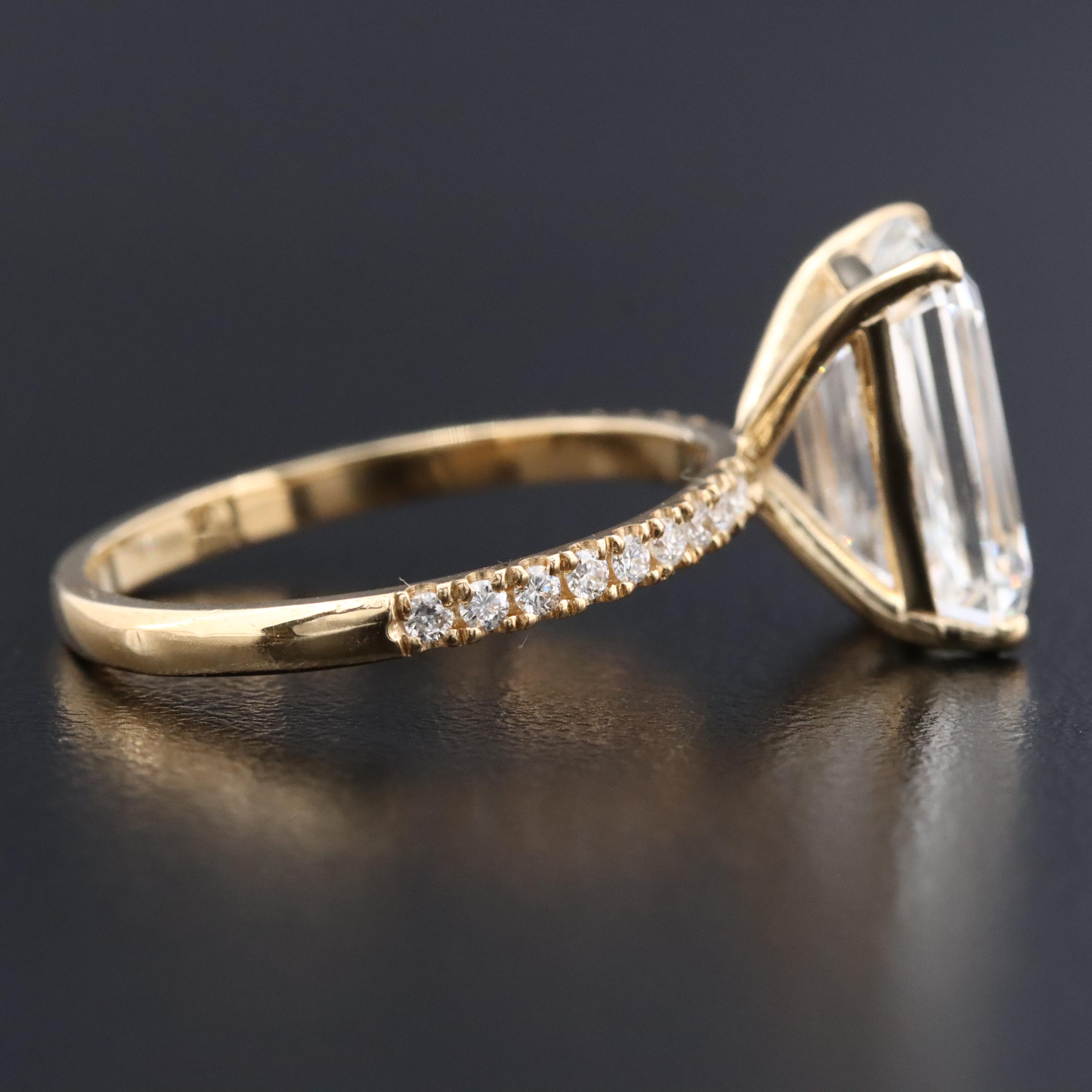 18K 5.29 CTW Lab Grown Diamond Ring with IGI Report