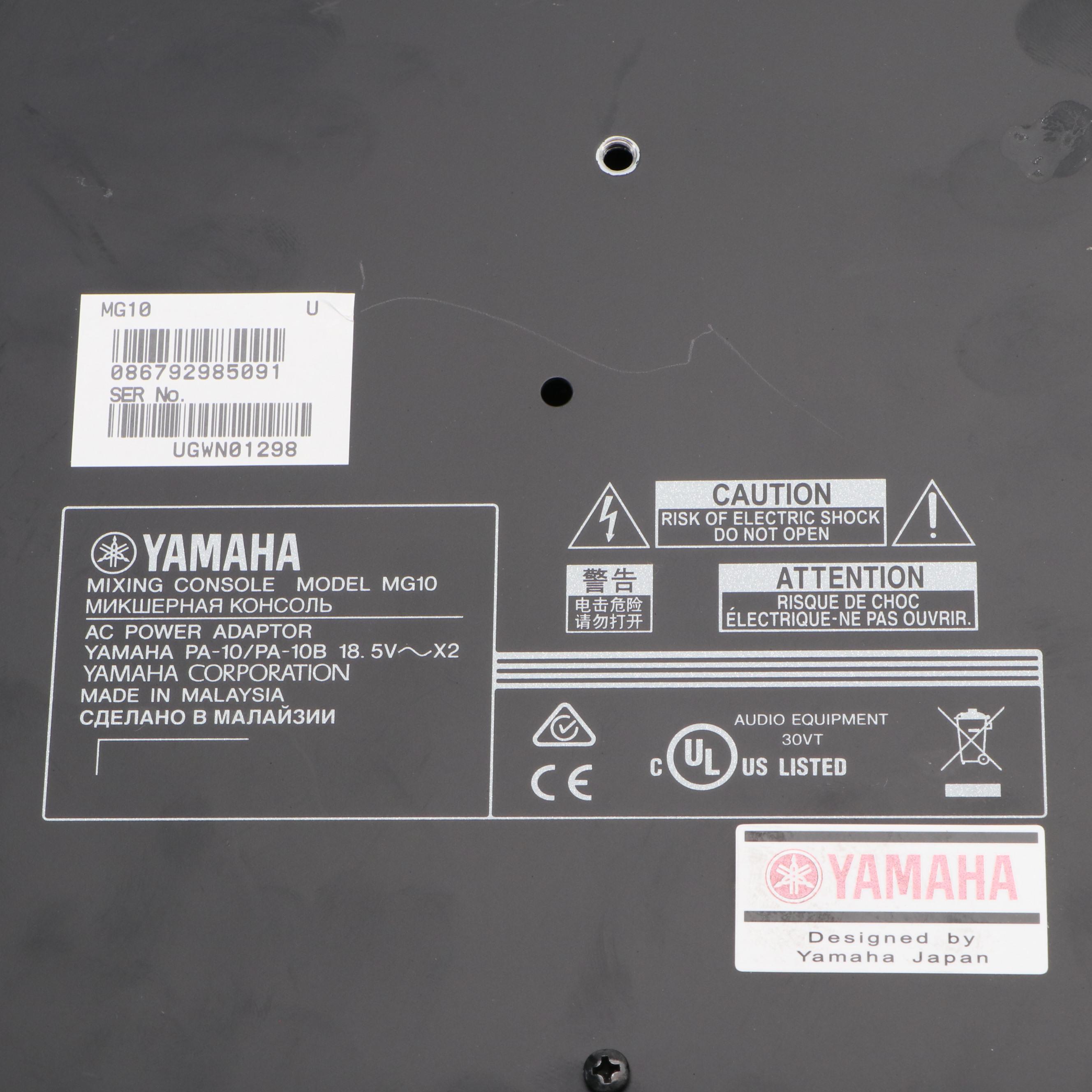 Yamaha MG10 Mixing Console