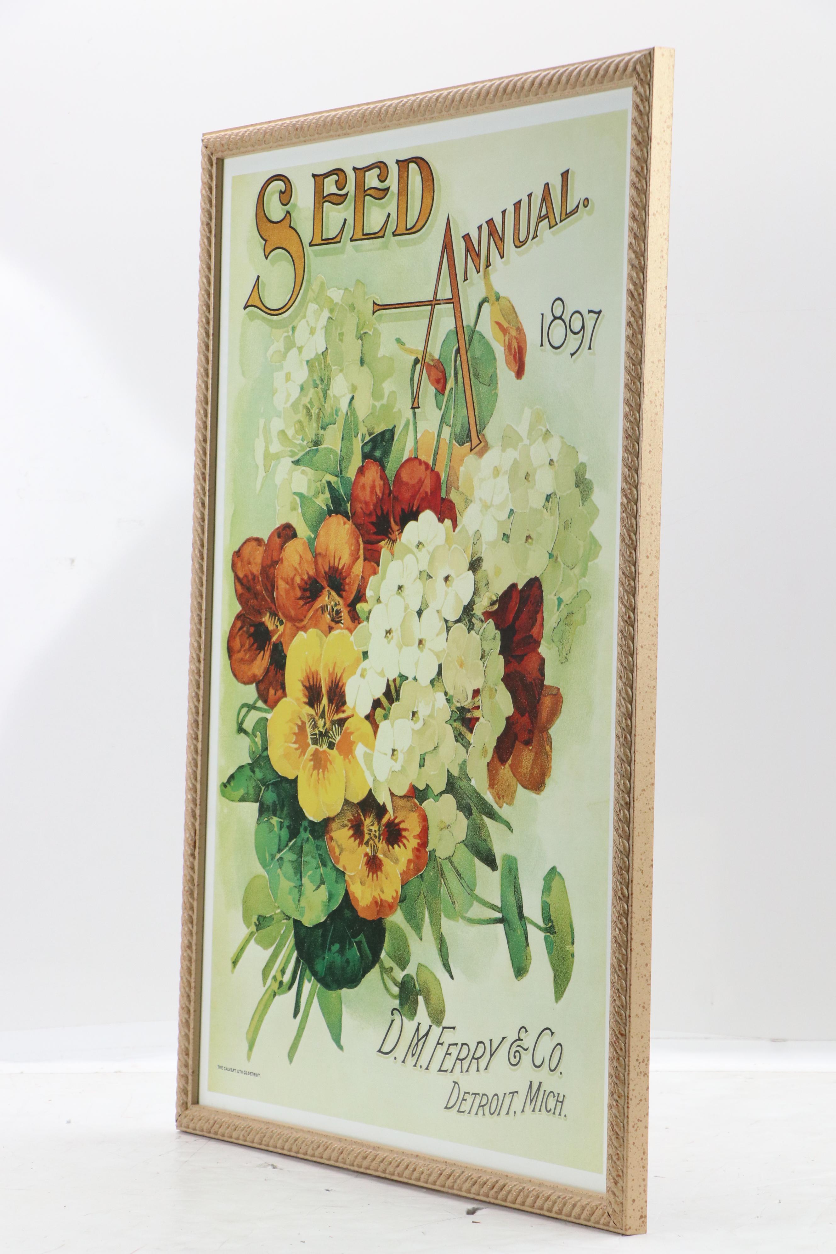 Offset Lithograph After Victorian Seed Catalog