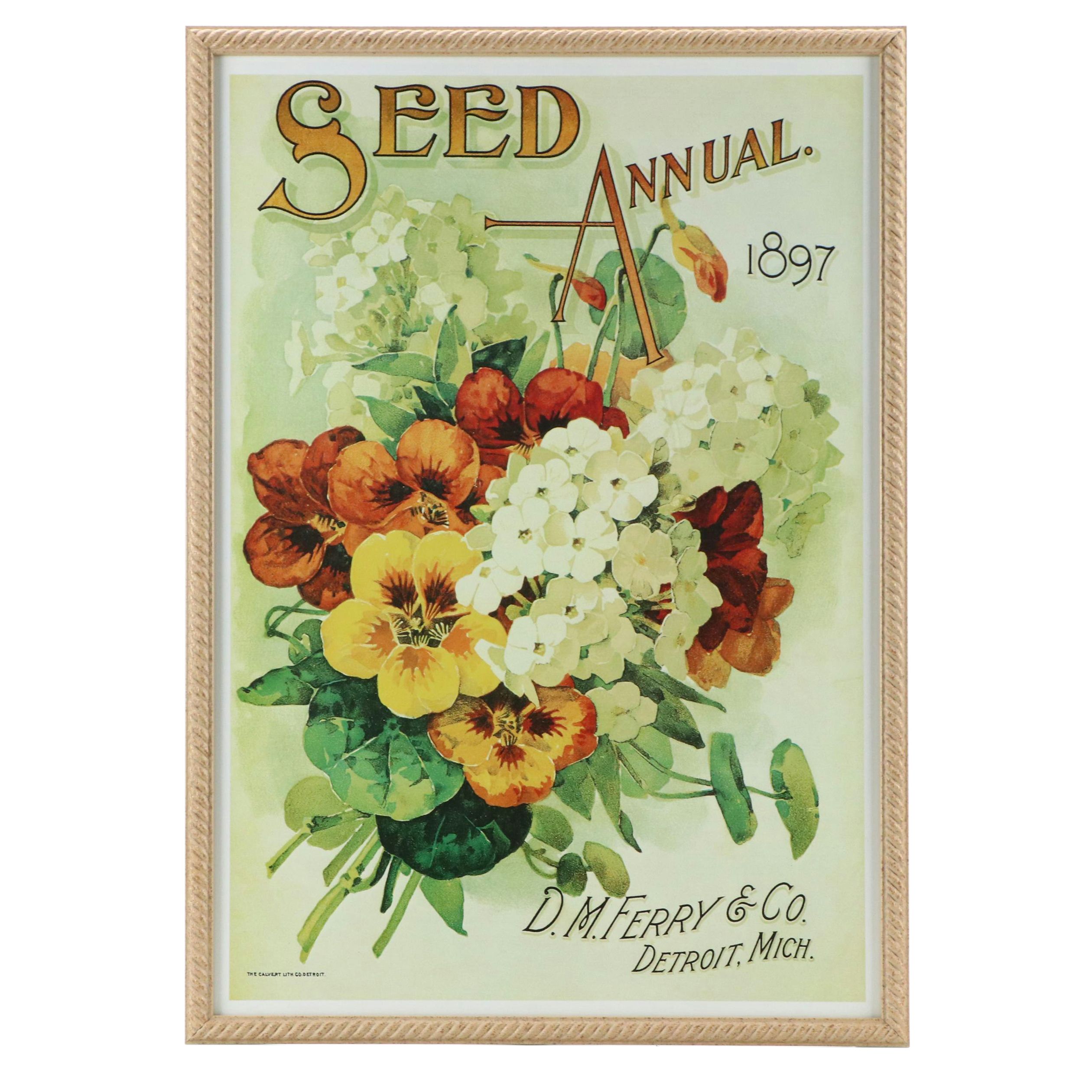 Offset Lithograph After Victorian Seed Catalog