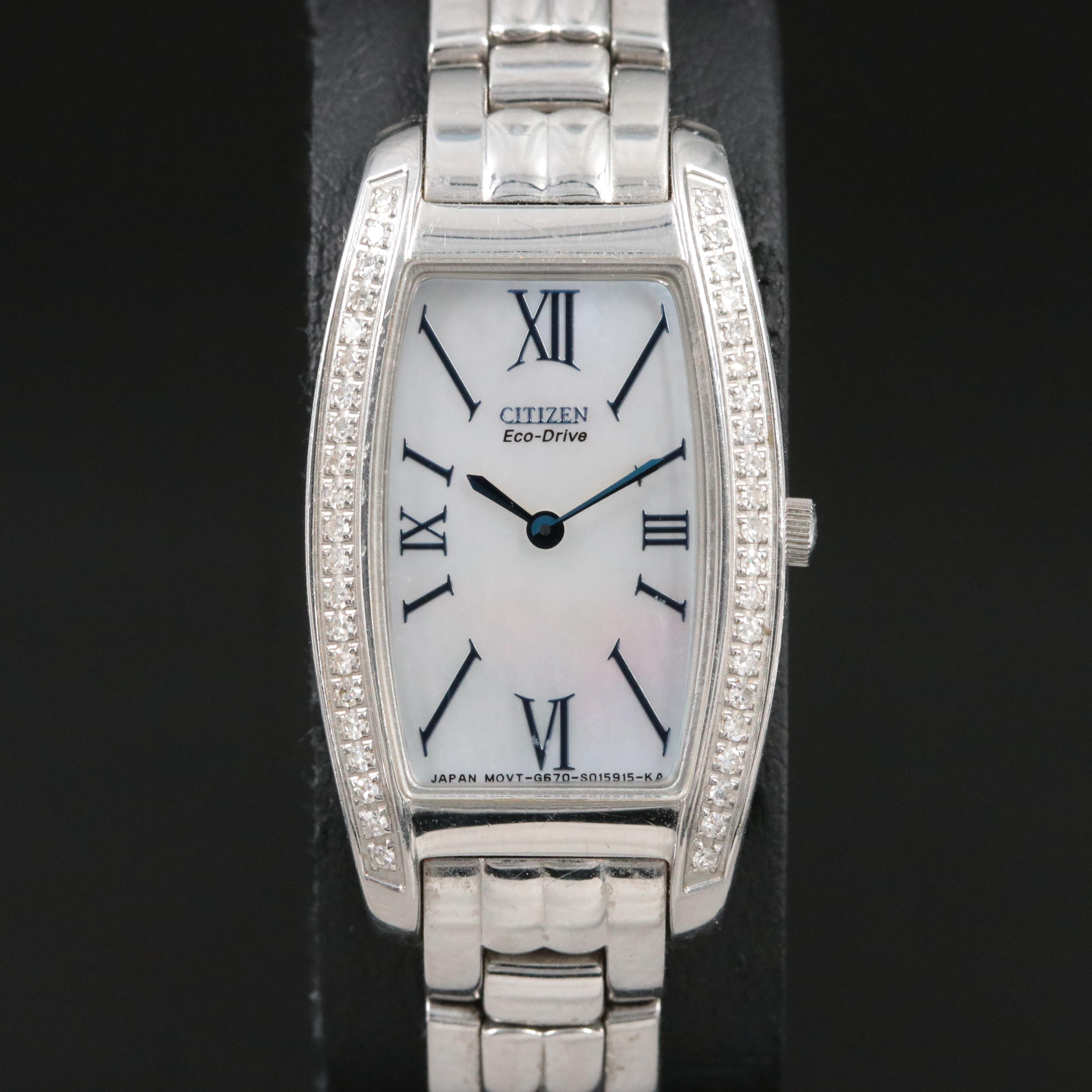 Citizen Eco-Drive Mother-of-Pearl Dial Diamond Watch