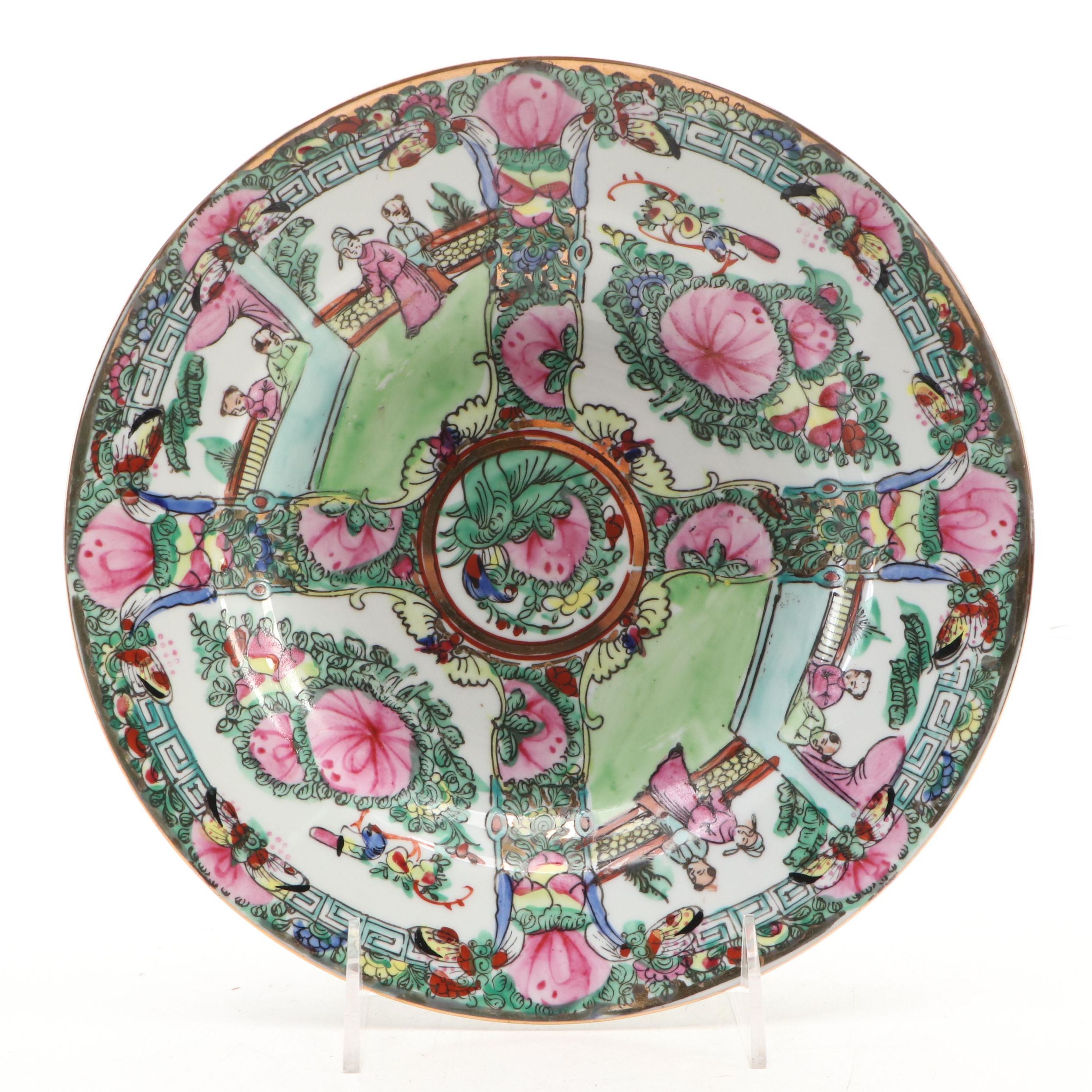 Japanese A.C.F. Hand-Painted Porcelain Ware Canton Style Bowl