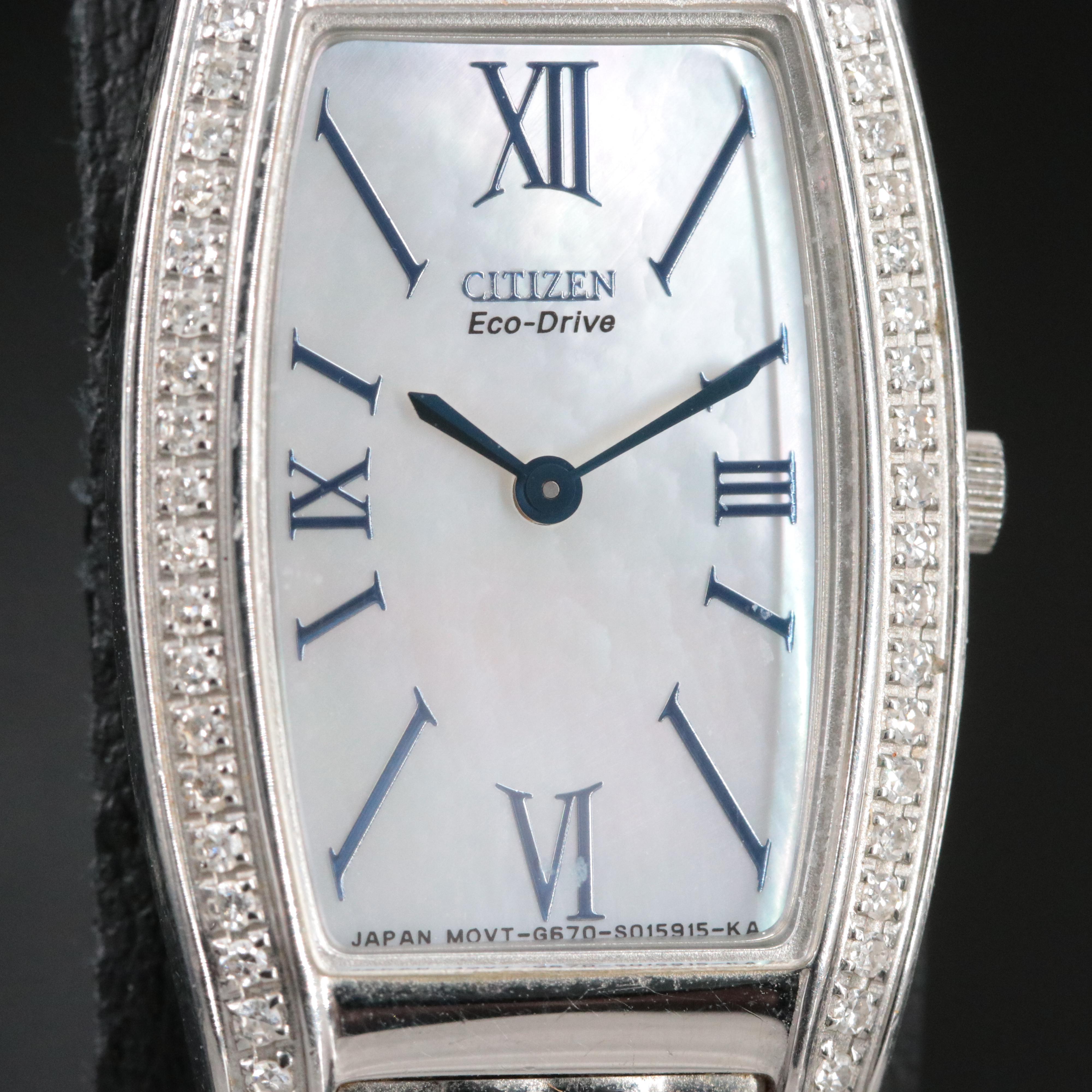 Citizen Eco-Drive Mother-of-Pearl Dial Diamond Watch