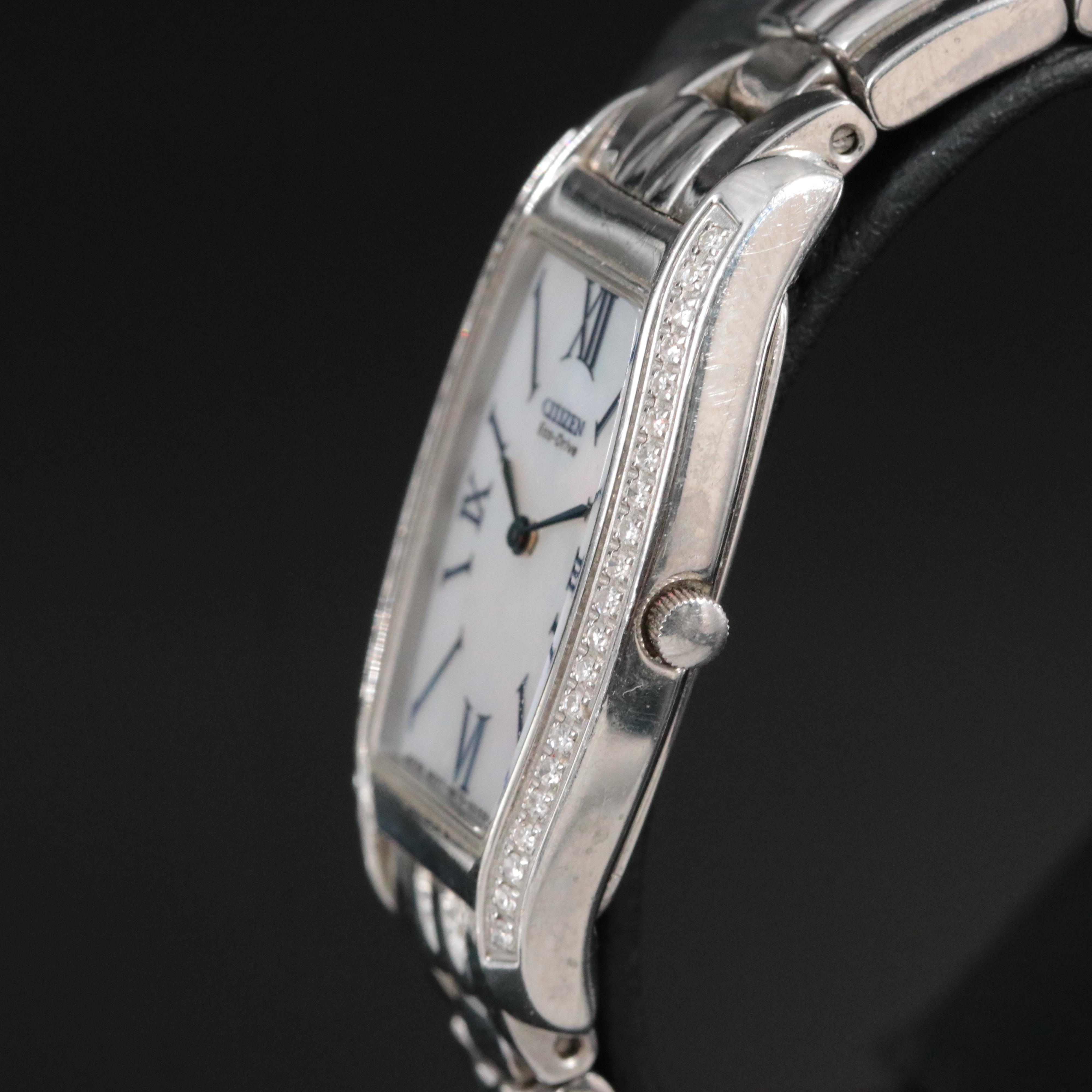 Citizen Eco-Drive Mother-of-Pearl Dial Diamond Watch