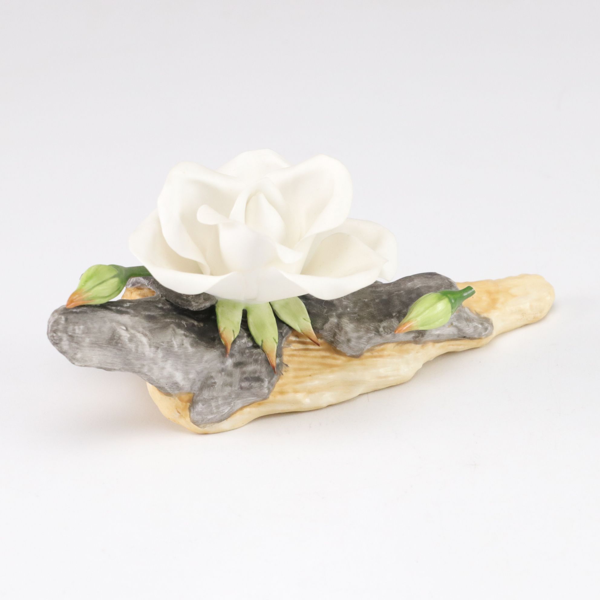 Boehm "Bridal Rose" Featured With Another Boehm Blossom and Unmarked Pink Rose