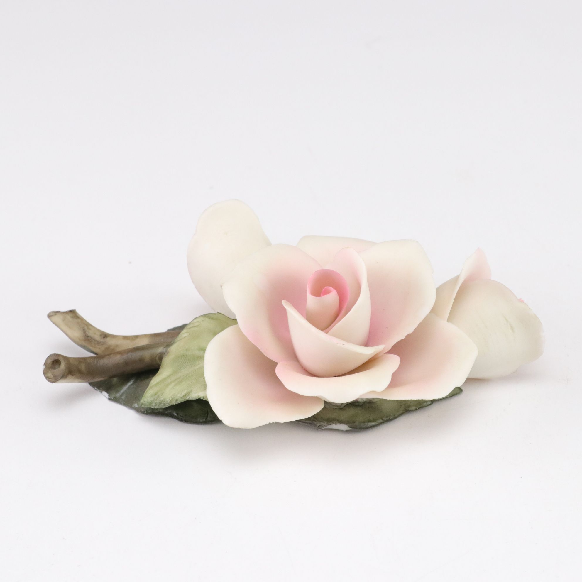 Boehm "Bridal Rose" Featured With Another Boehm Blossom and Unmarked Pink Rose