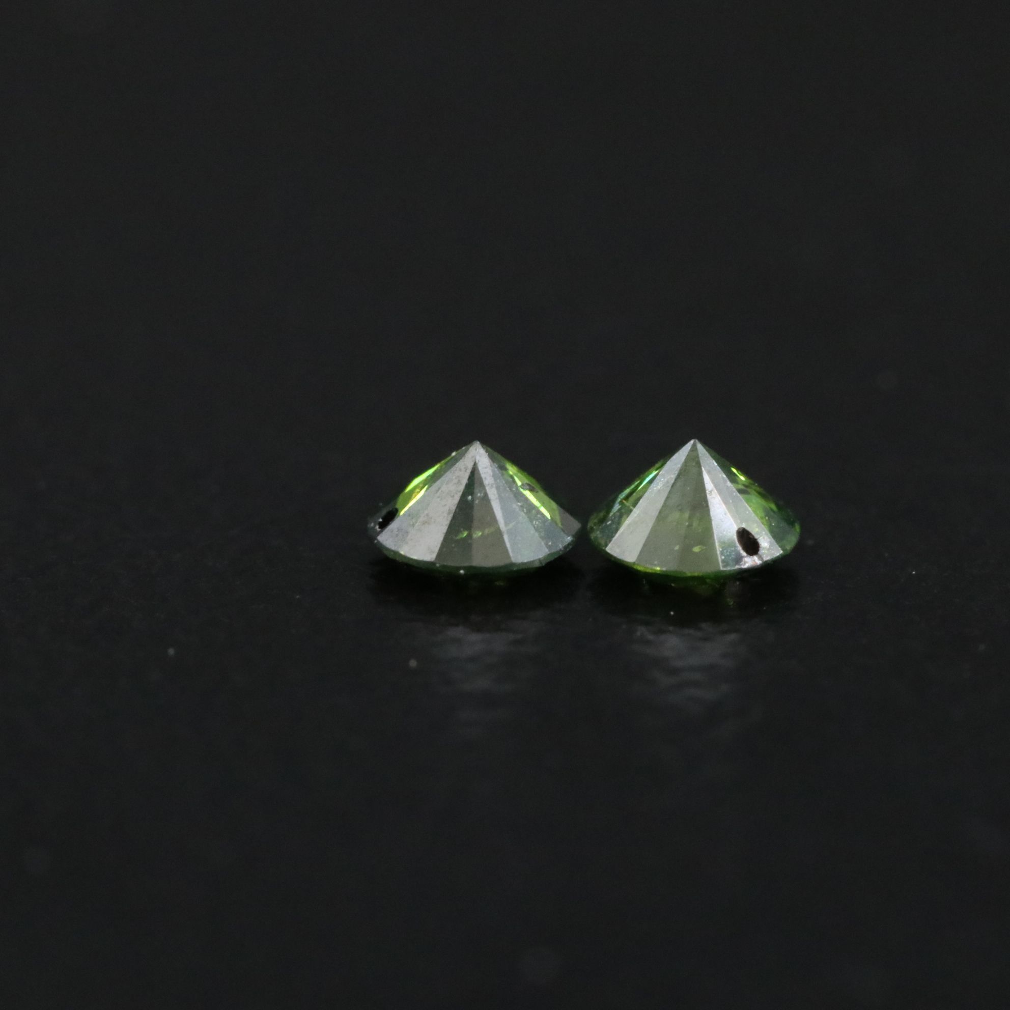Loose 0.24 CTW Fancy Green Diamond Pair