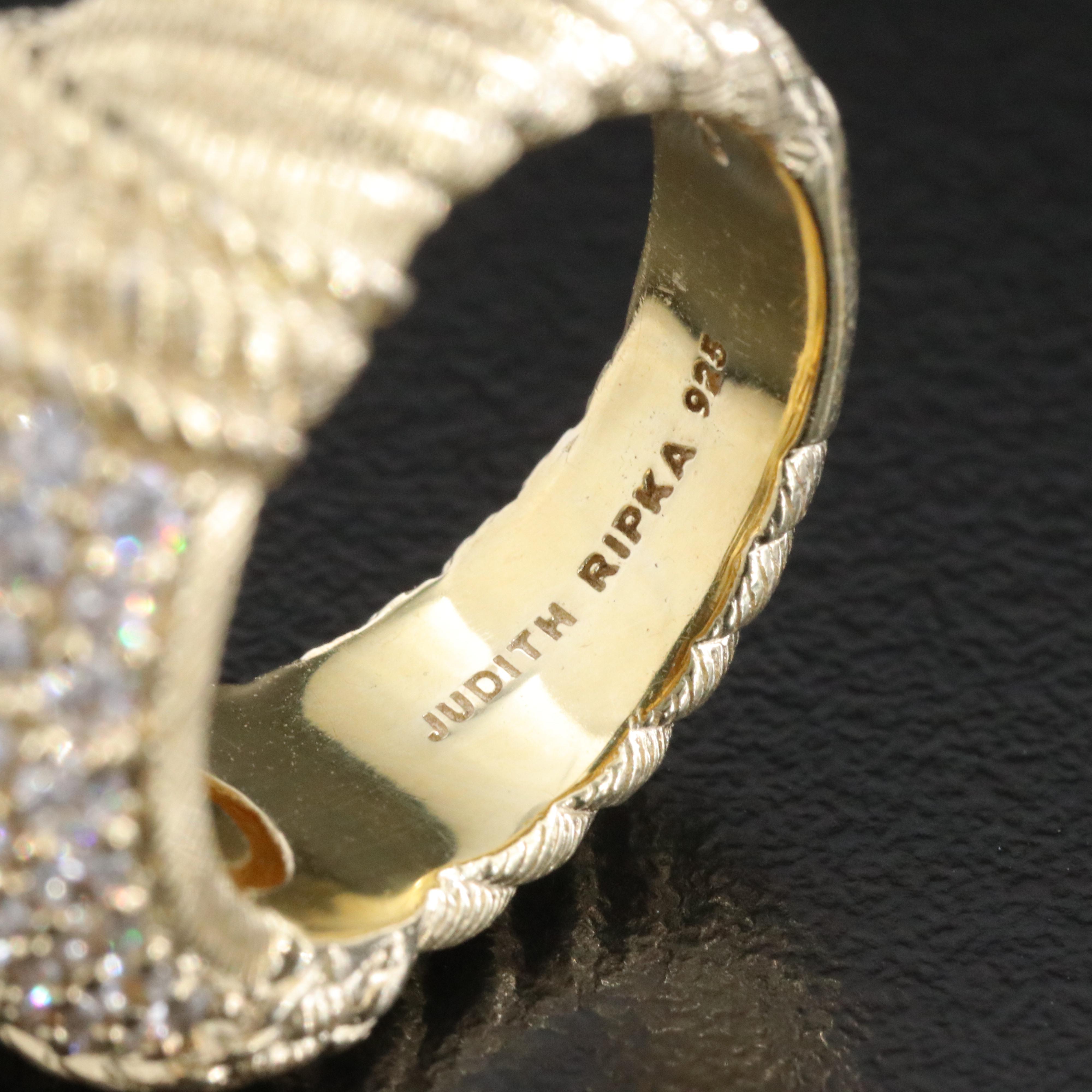 Judith Ripka Sterling CZ Ring