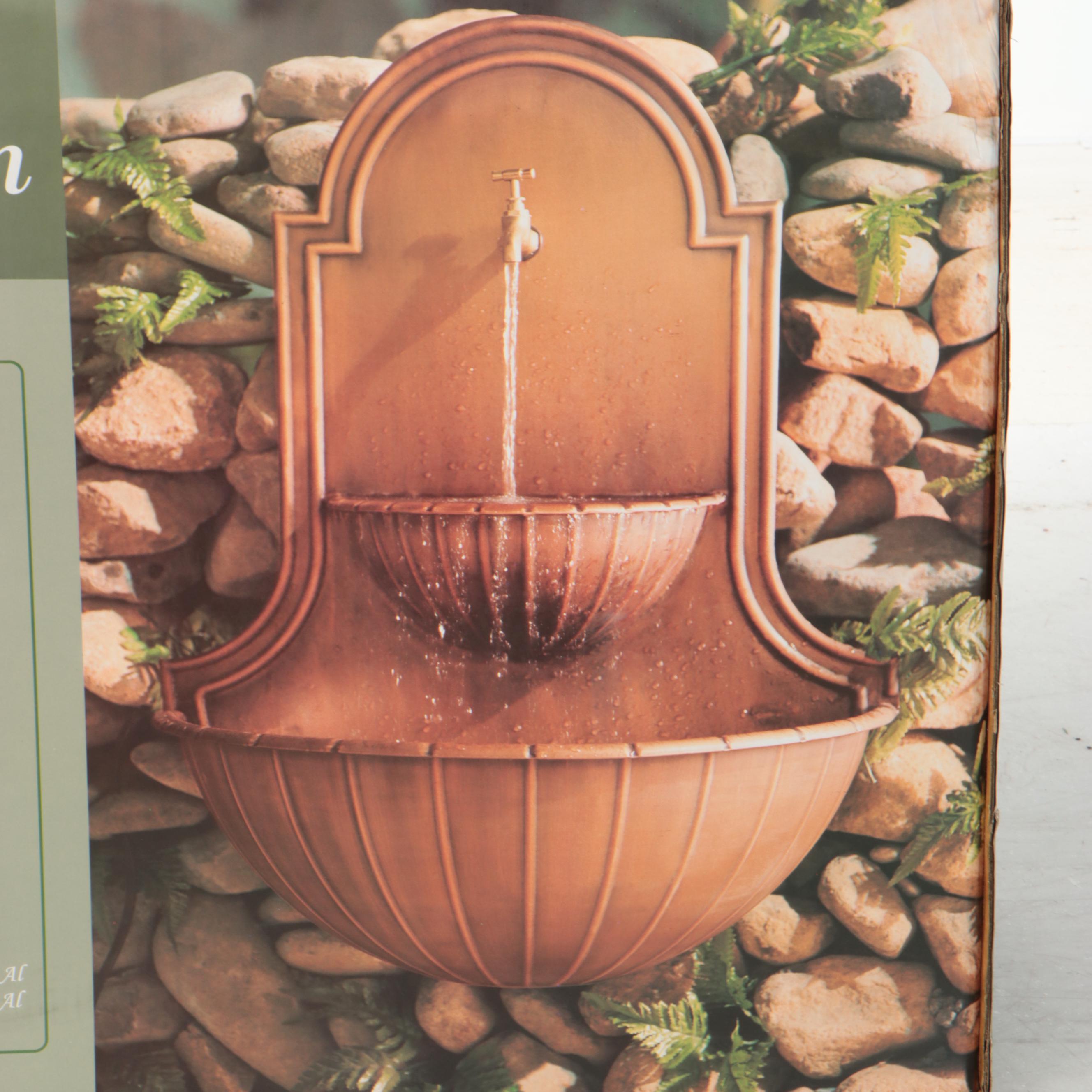 Contemporary Copper Wall Fountain