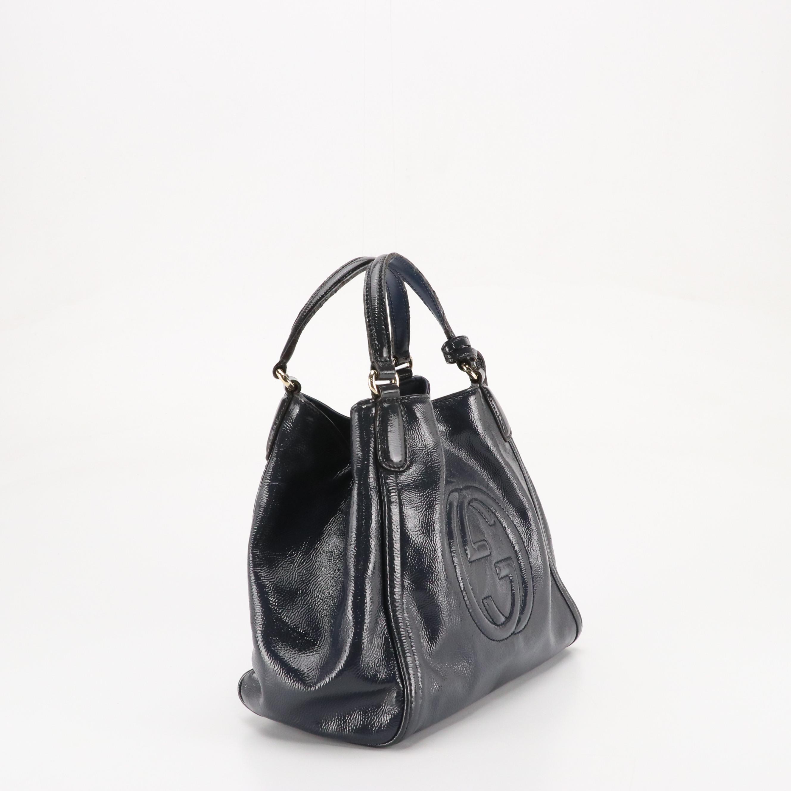 Gucci Patent Leather Soho Two-Way Bag with Tassel