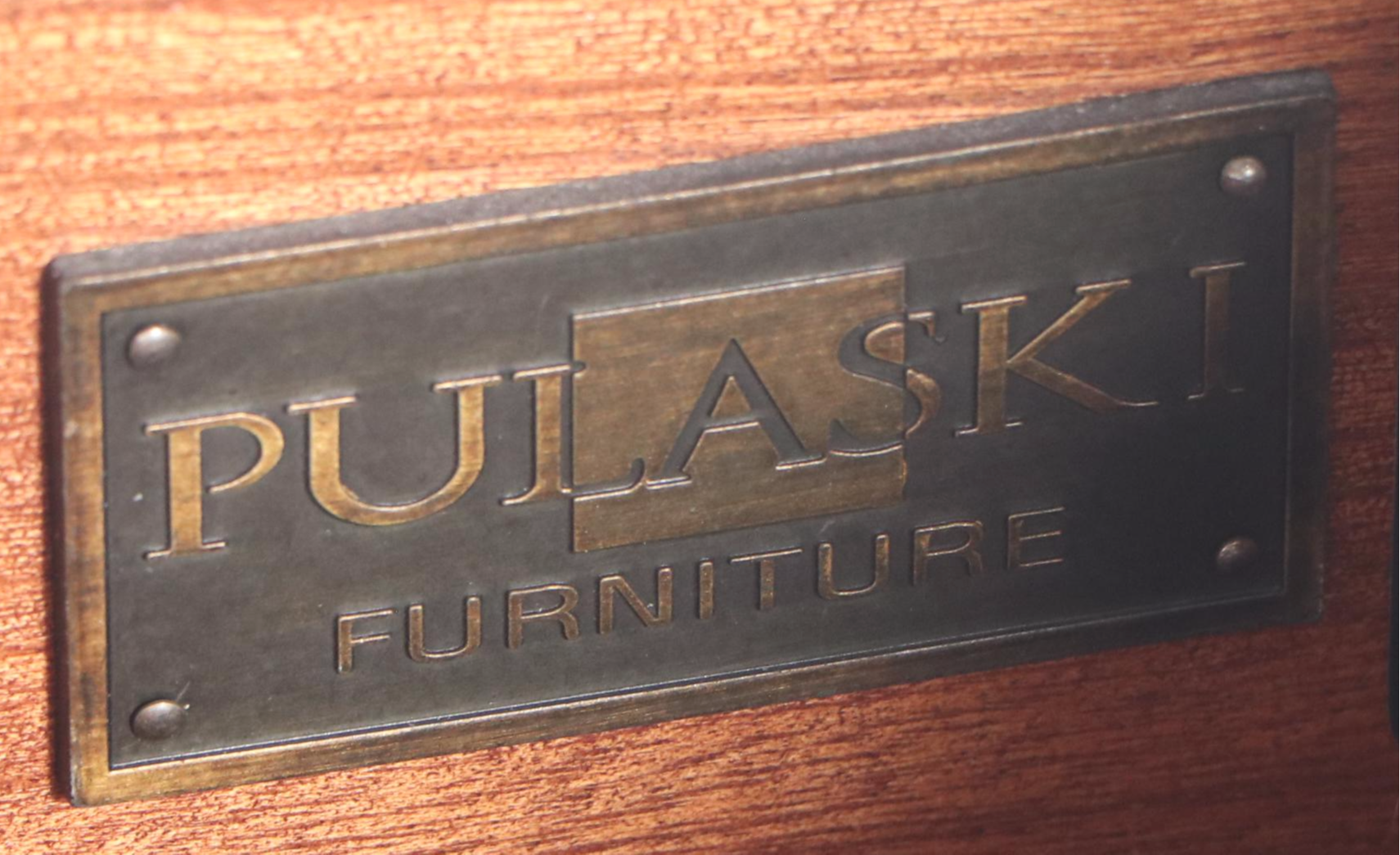 Pair of Pulaski Nightstands with King Size Bed Frame