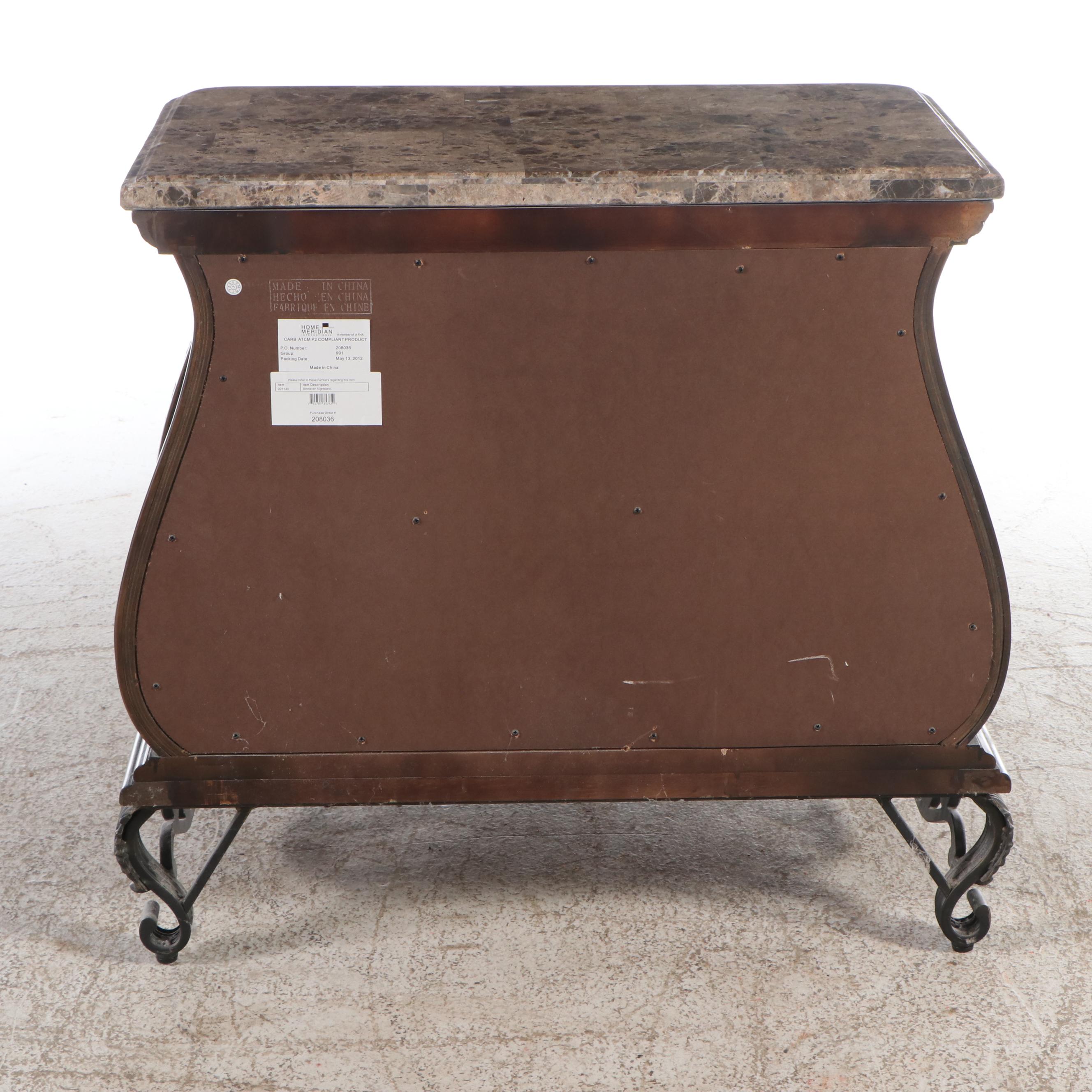 Pair of Pulaski Nightstands with King Size Bed Frame