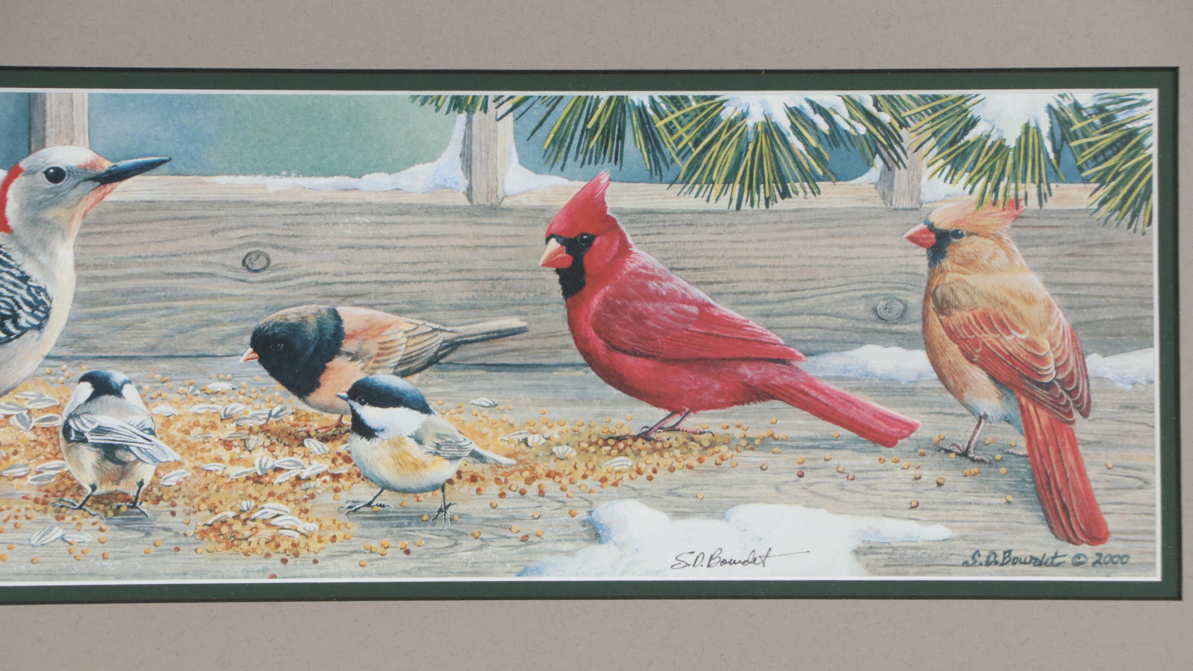 Susan D. Bourdet Offset Lithograph "Winter Feast," 2000