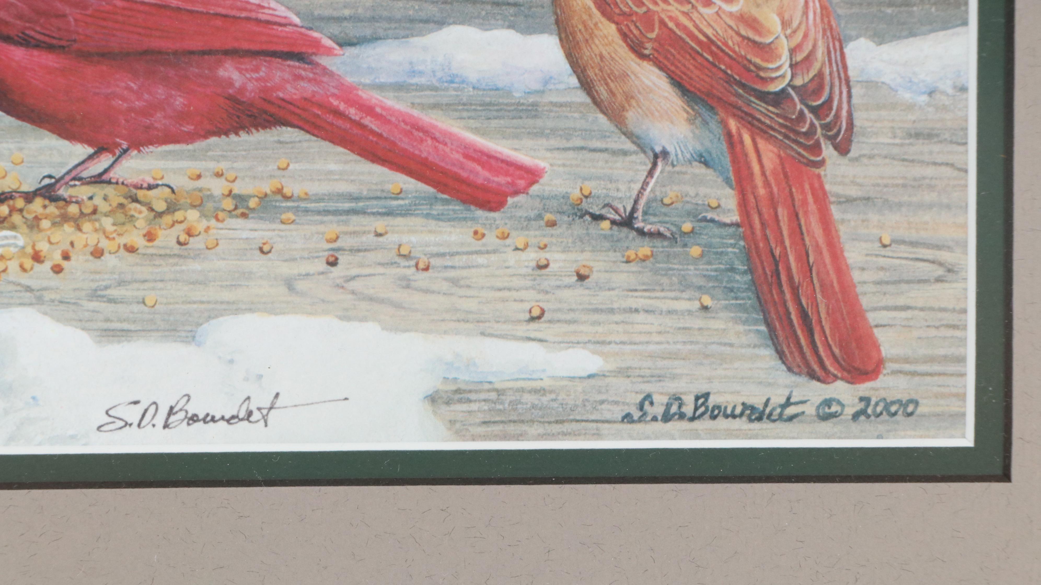 Susan D. Bourdet Offset Lithograph "Winter Feast," 2000