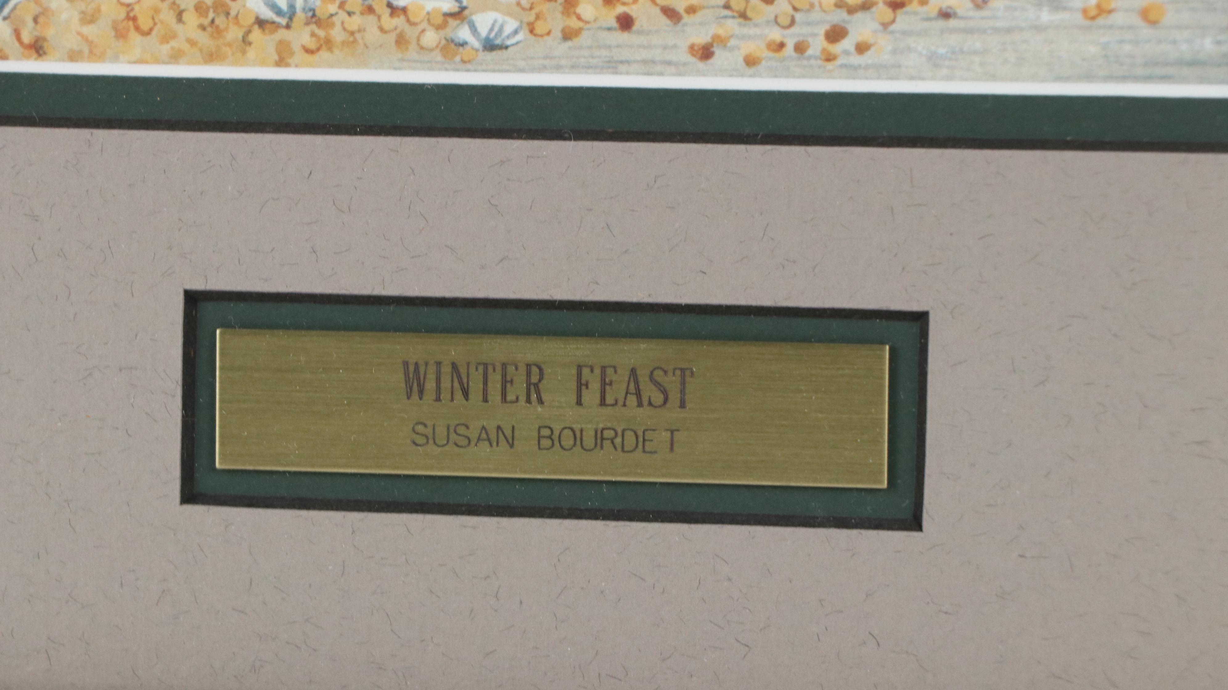 Susan D. Bourdet Offset Lithograph "Winter Feast," 2000