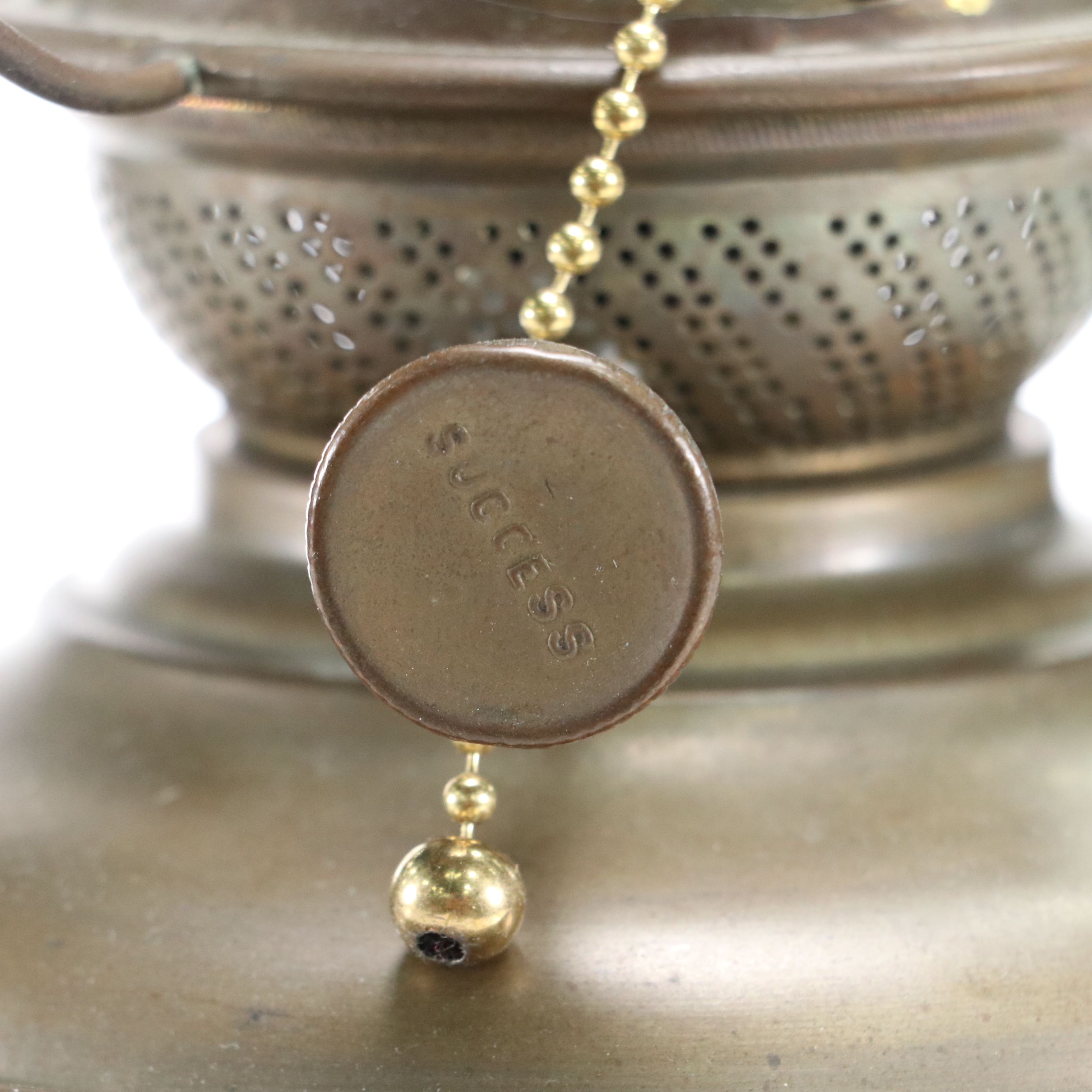 Victorian Style Paint-Decorated Oil Parlor Lamp, Adapted Mid-20th C