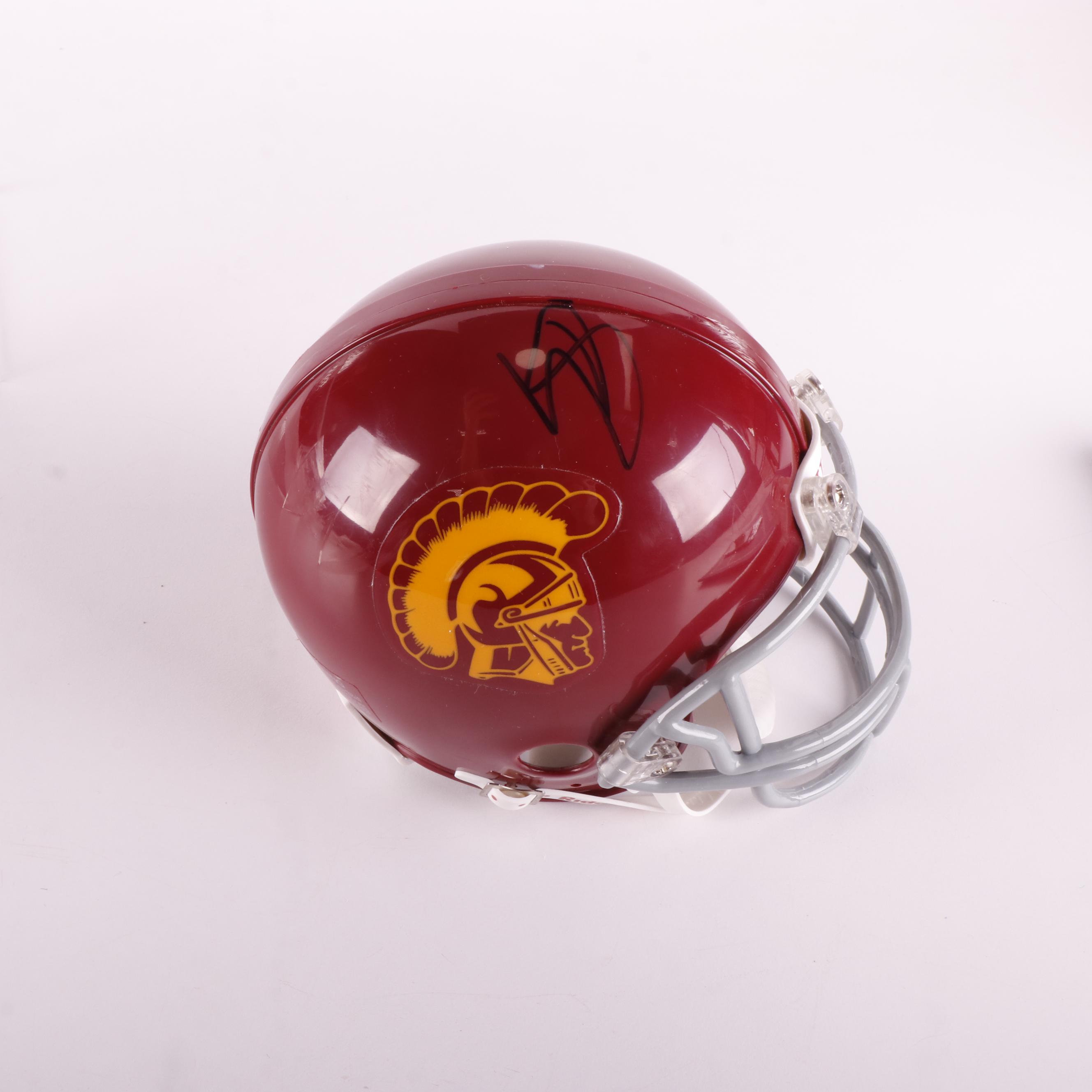 Carson Palmer Signed Mini Helmet with Gold Plated Baseball Cards and More