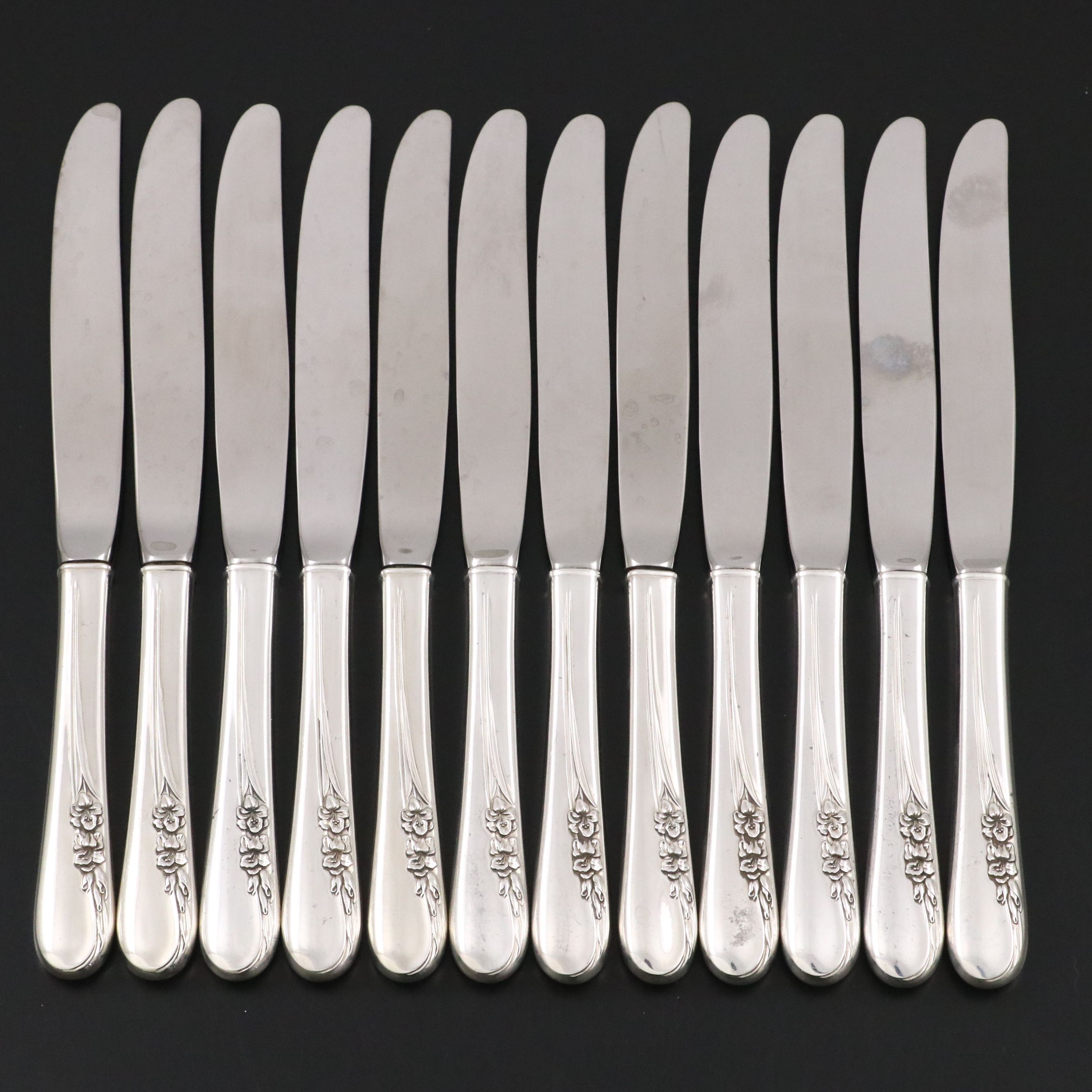 International Silver Co. "Blossom Time" Sterling Silver Handled Knives