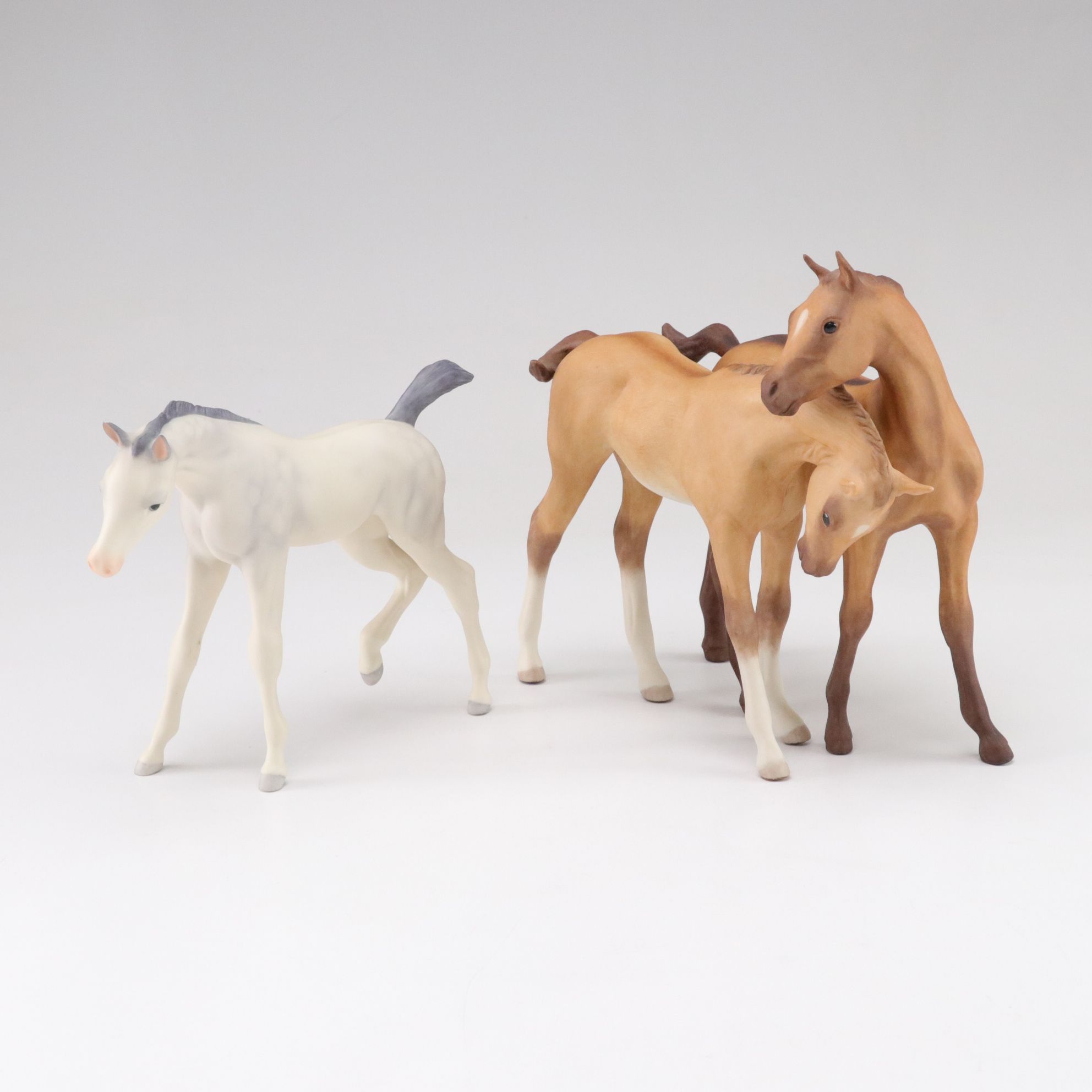 Cybis "Darby & Joan" with Gray Colt Porcelain Figurines