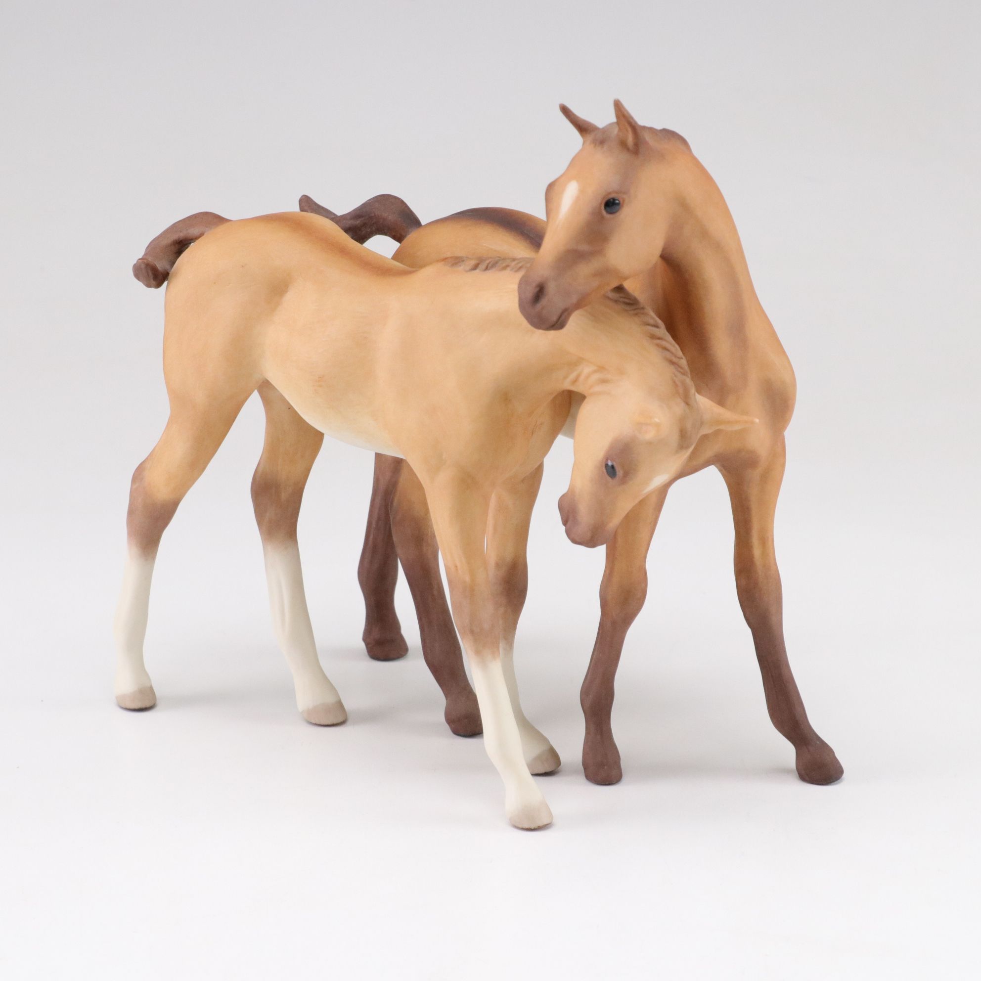 Cybis "Darby & Joan" with Gray Colt Porcelain Figurines