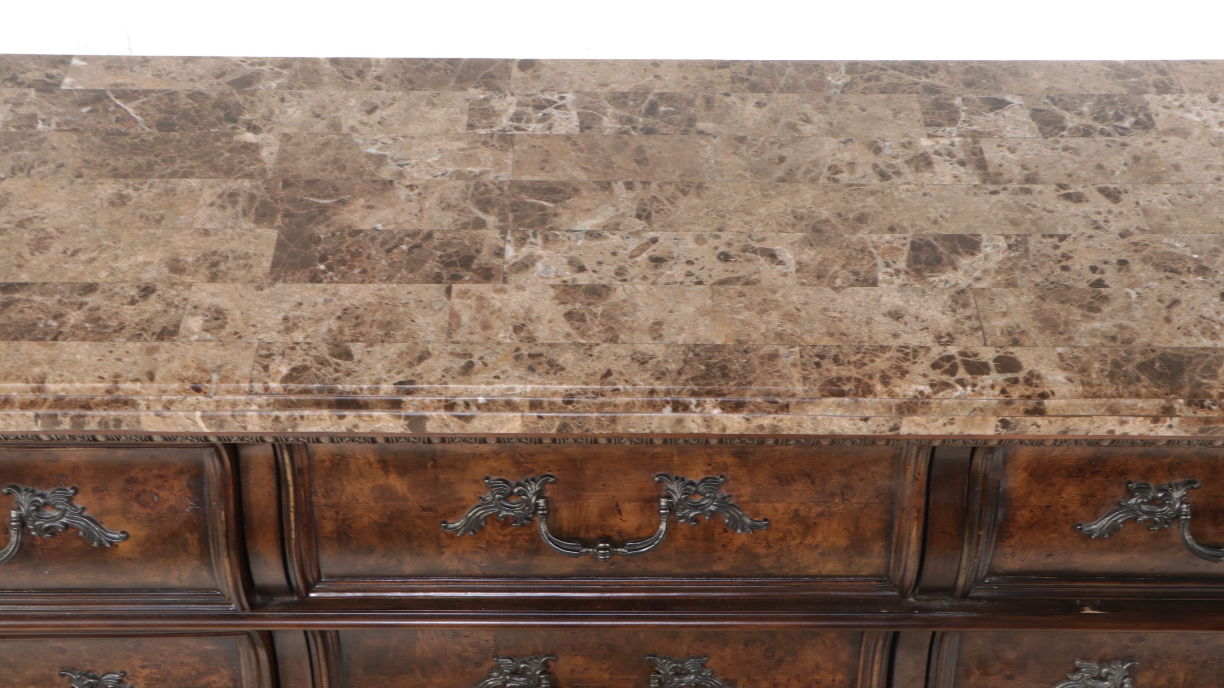 Home Meridian International Dresser with Tessellated Marble Top