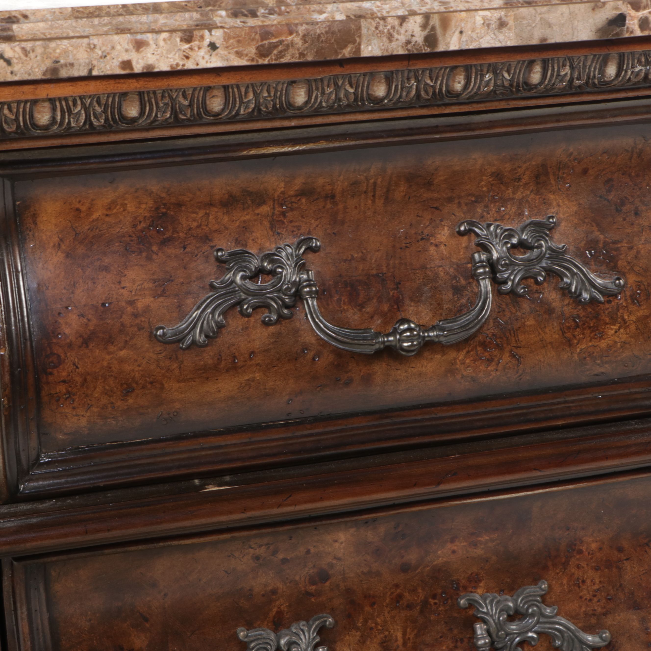 Home Meridian International Dresser with Tessellated Marble Top